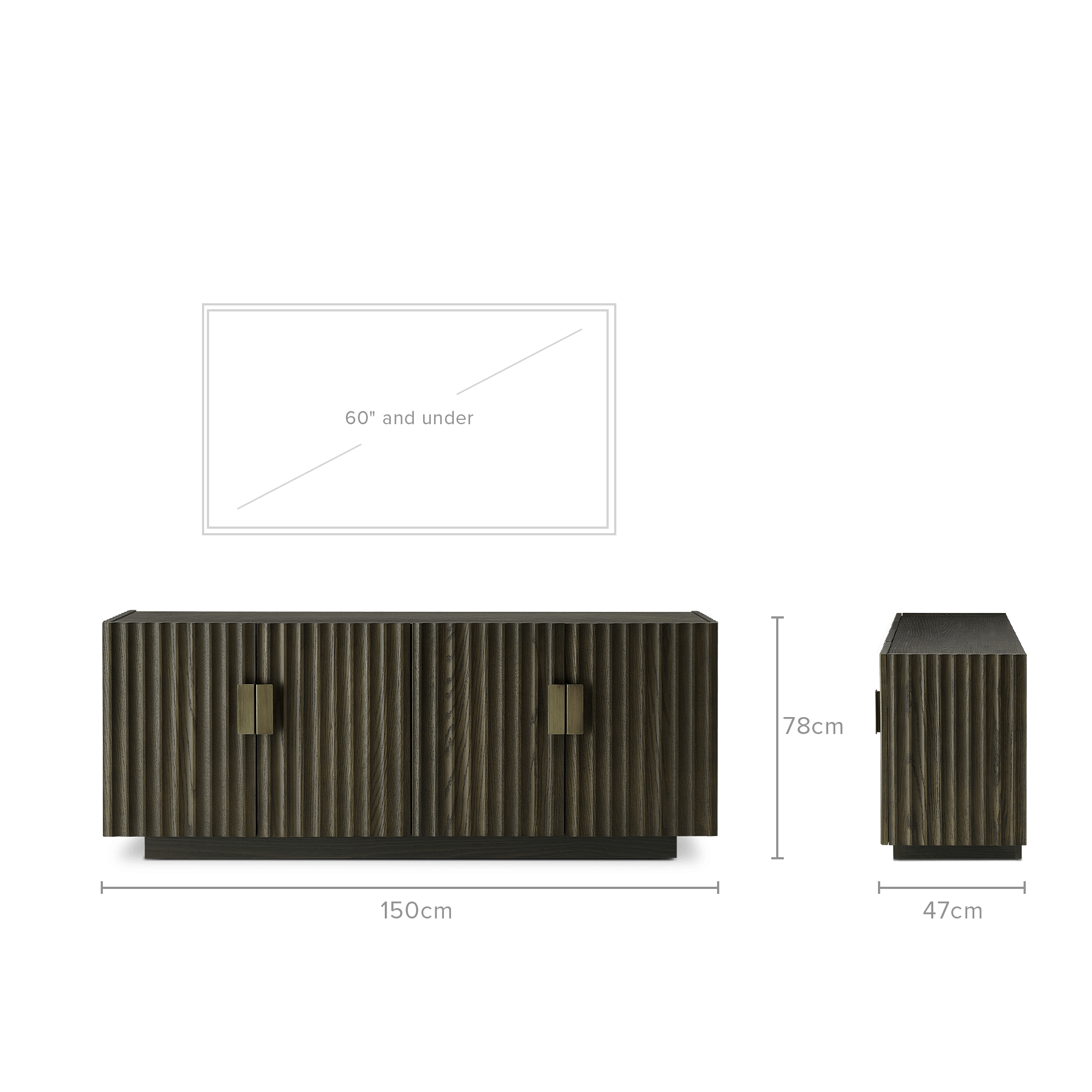 dimension of Sloane TV Console
