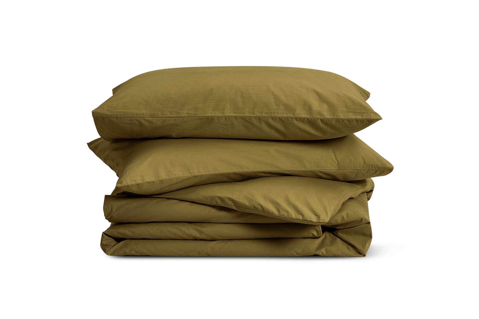 Classic Percale Queen Duvet Cover & Pillowcase Set, Olive