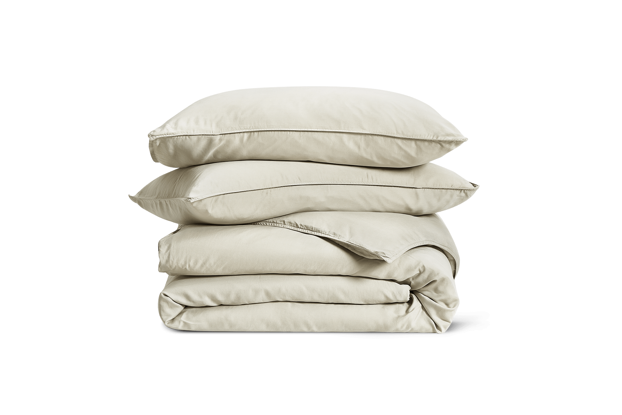 Cool Lyocell Sateen Queen Duvet Cover & Pillowcase Set, Stone