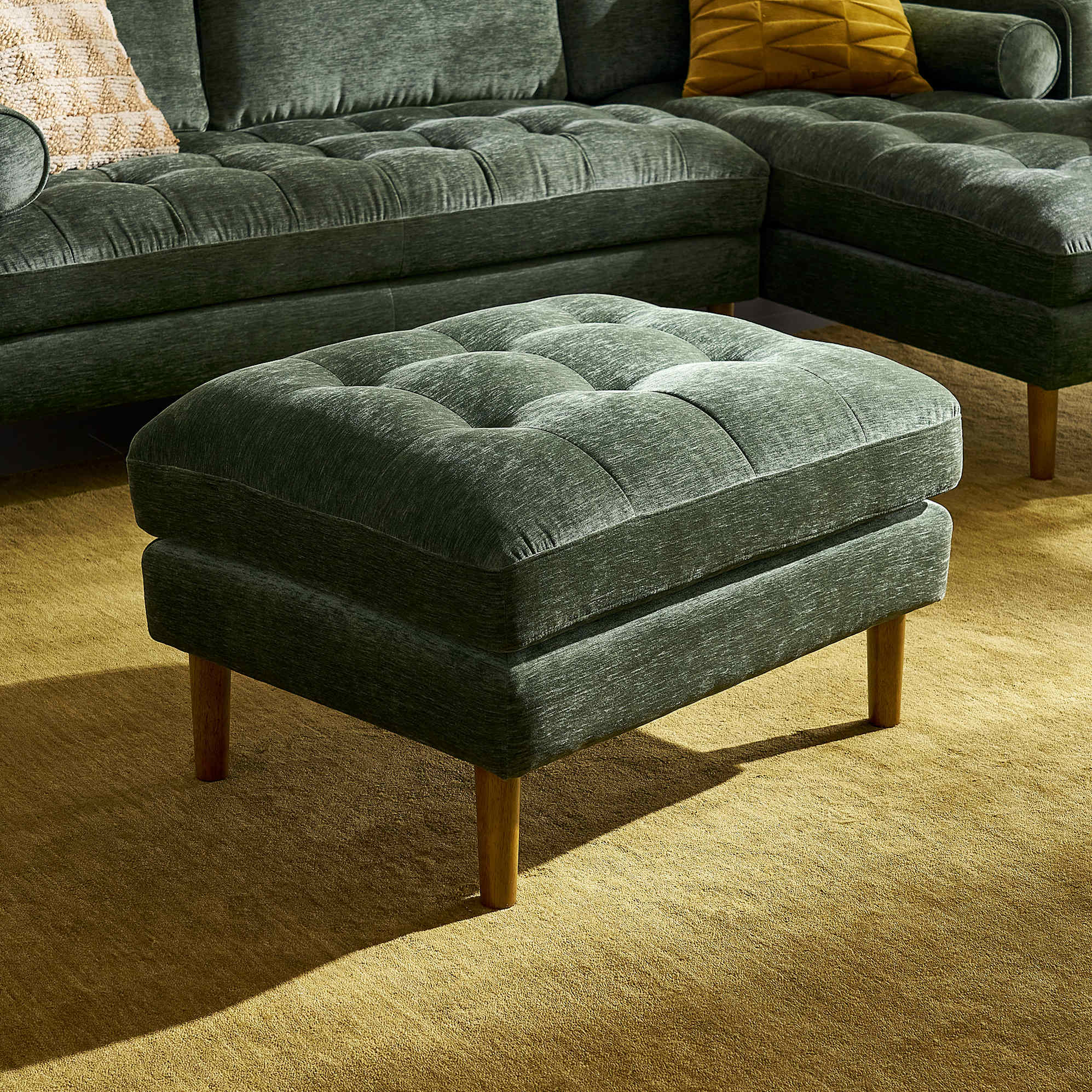 Madison Ottoman, (Camille) Forest lifestyle