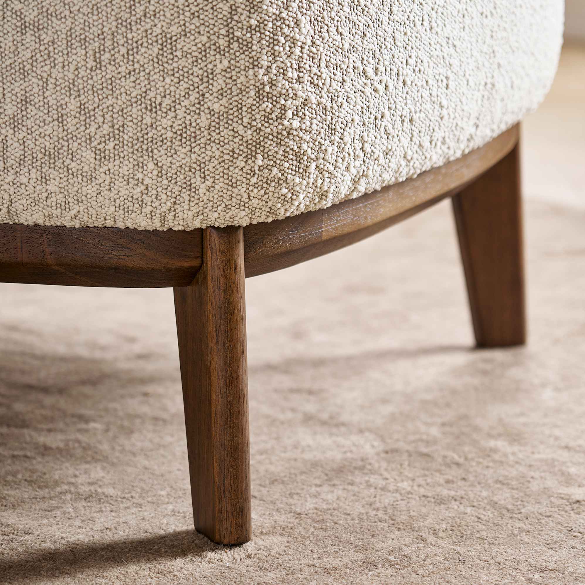 Avery Performance Bouclé Armchair with Ottoman