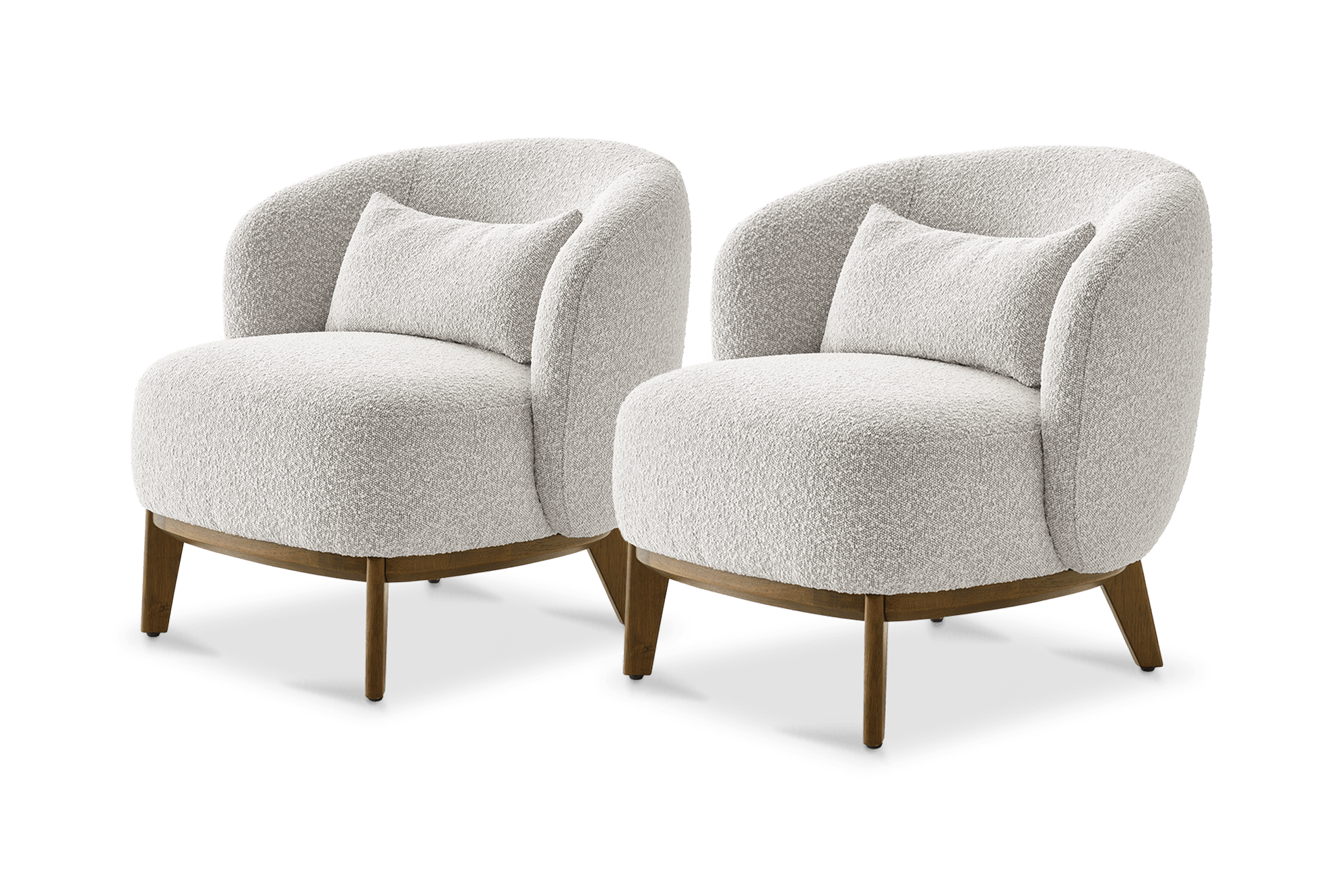 Avery Armchair Set of 2, (Performance Infinity Boucle) White Quartz