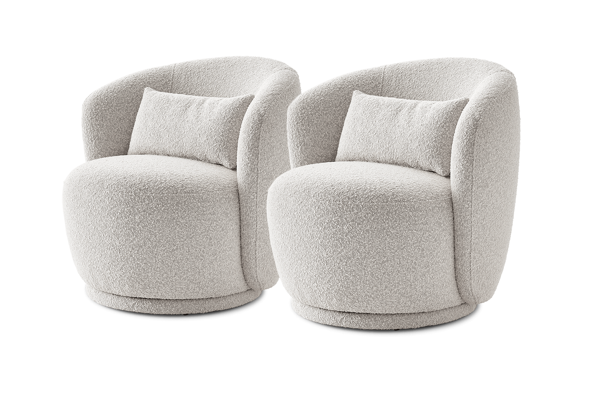 Avery Performance Bouclé Swivel Armchair