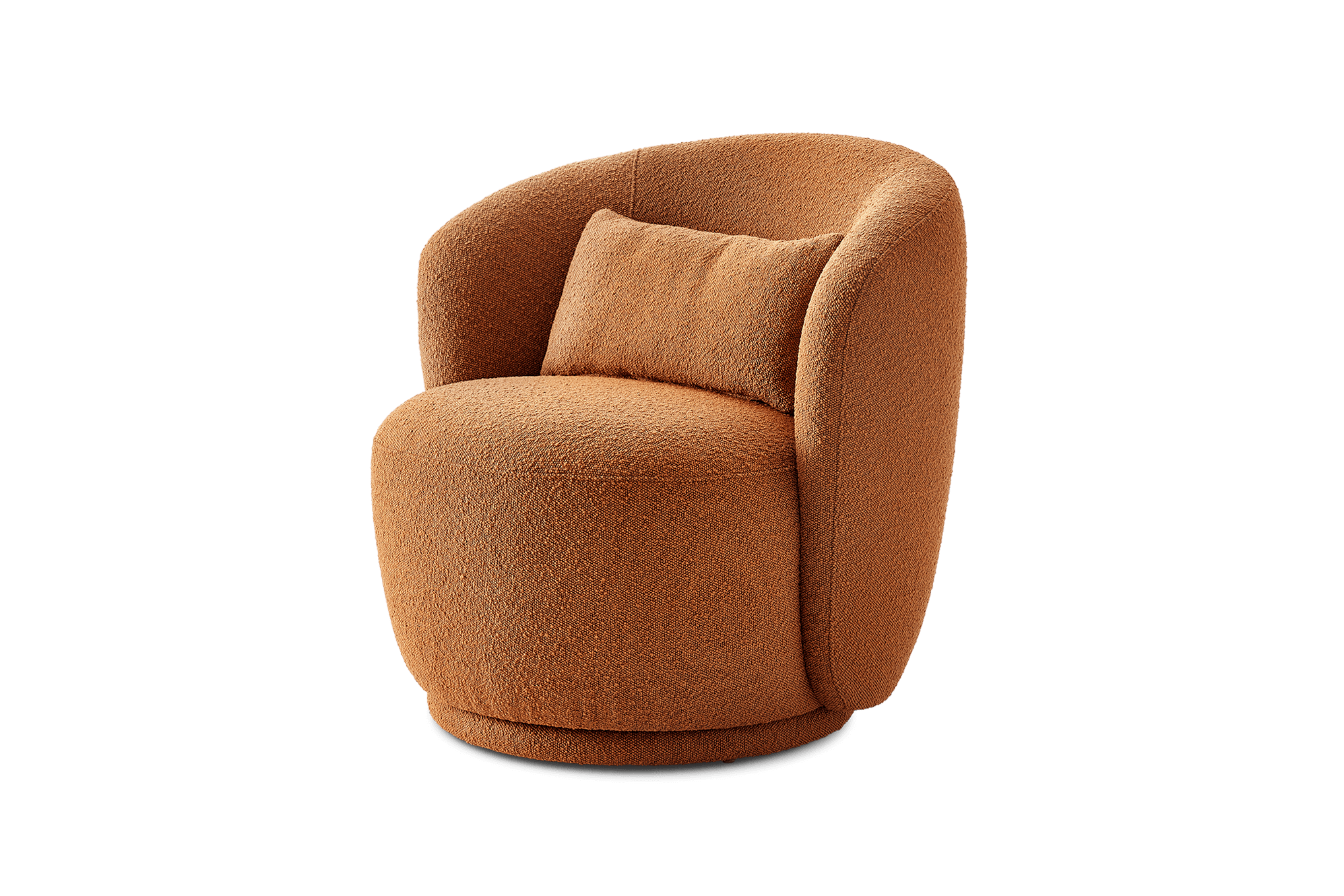 Avery Swivel Armchair, (Performance Infinity Boucle) Ginger