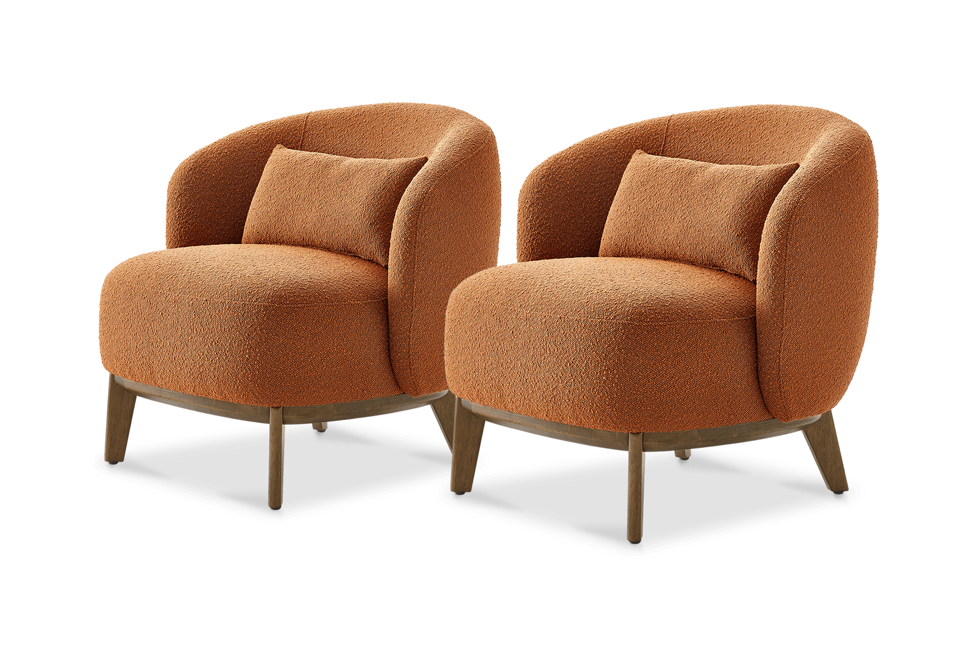 Avery Armchair Set of 2, (Performance Infinity Boucle) Ginger