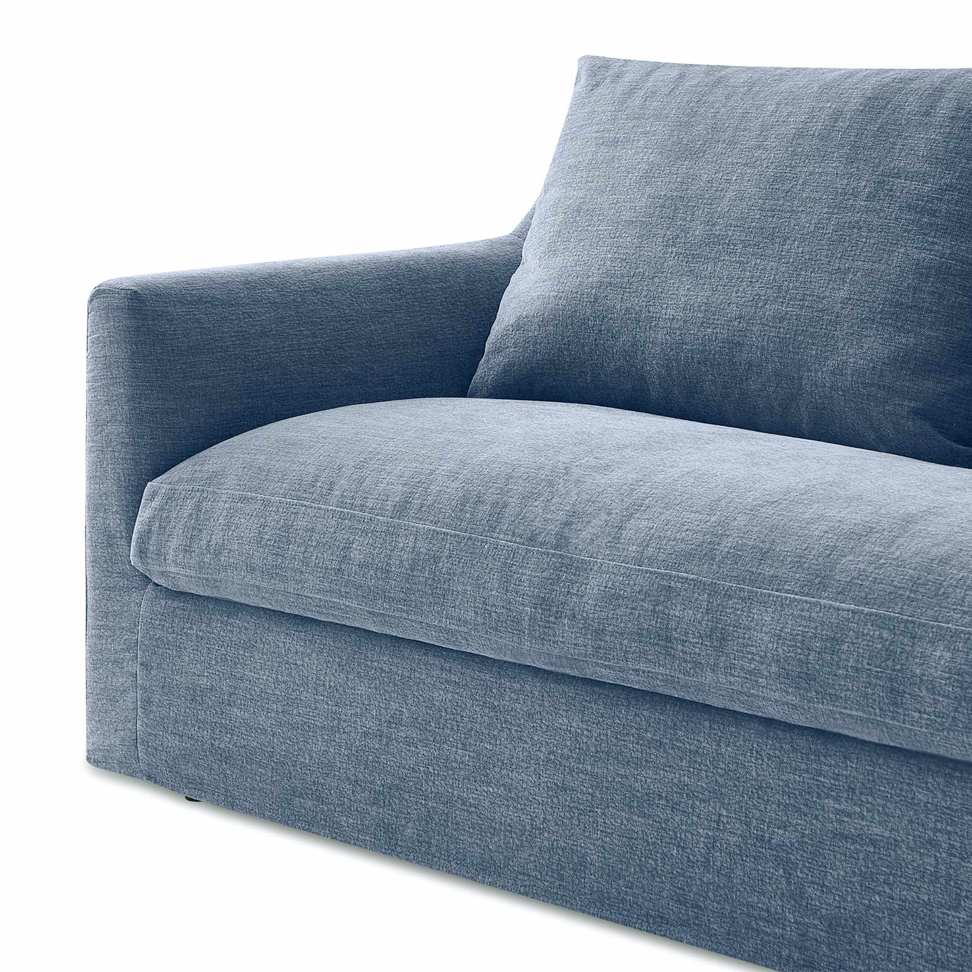 Agnes Slipcover Storage L-Shaped Sectional Sofa with Ottoman