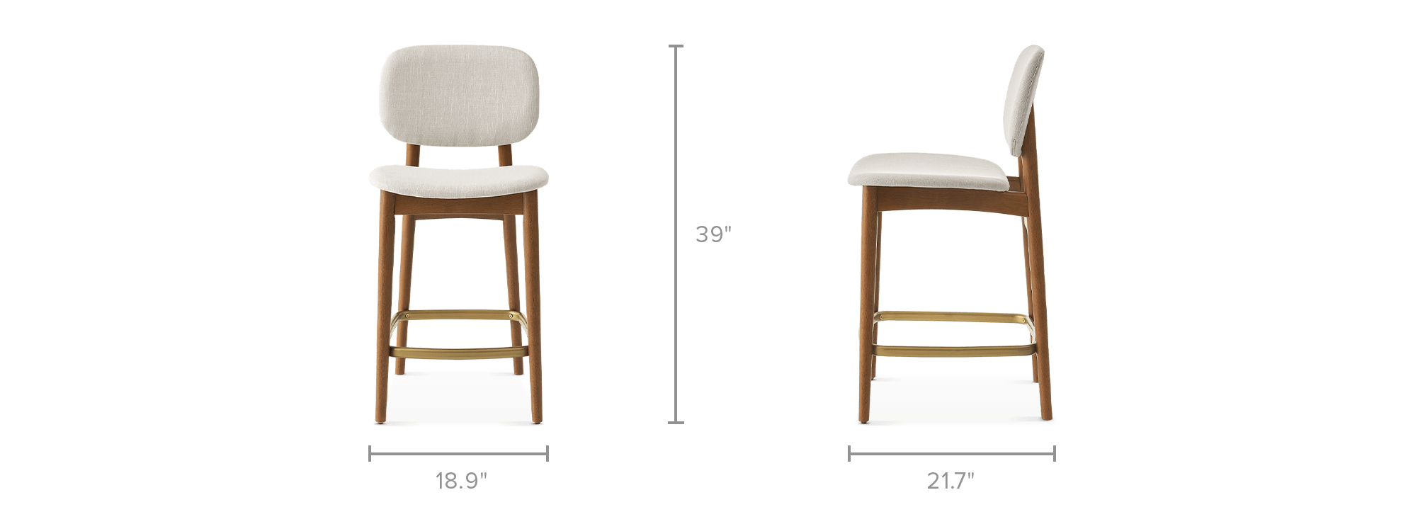 dimension of Kelsey Counter Stool