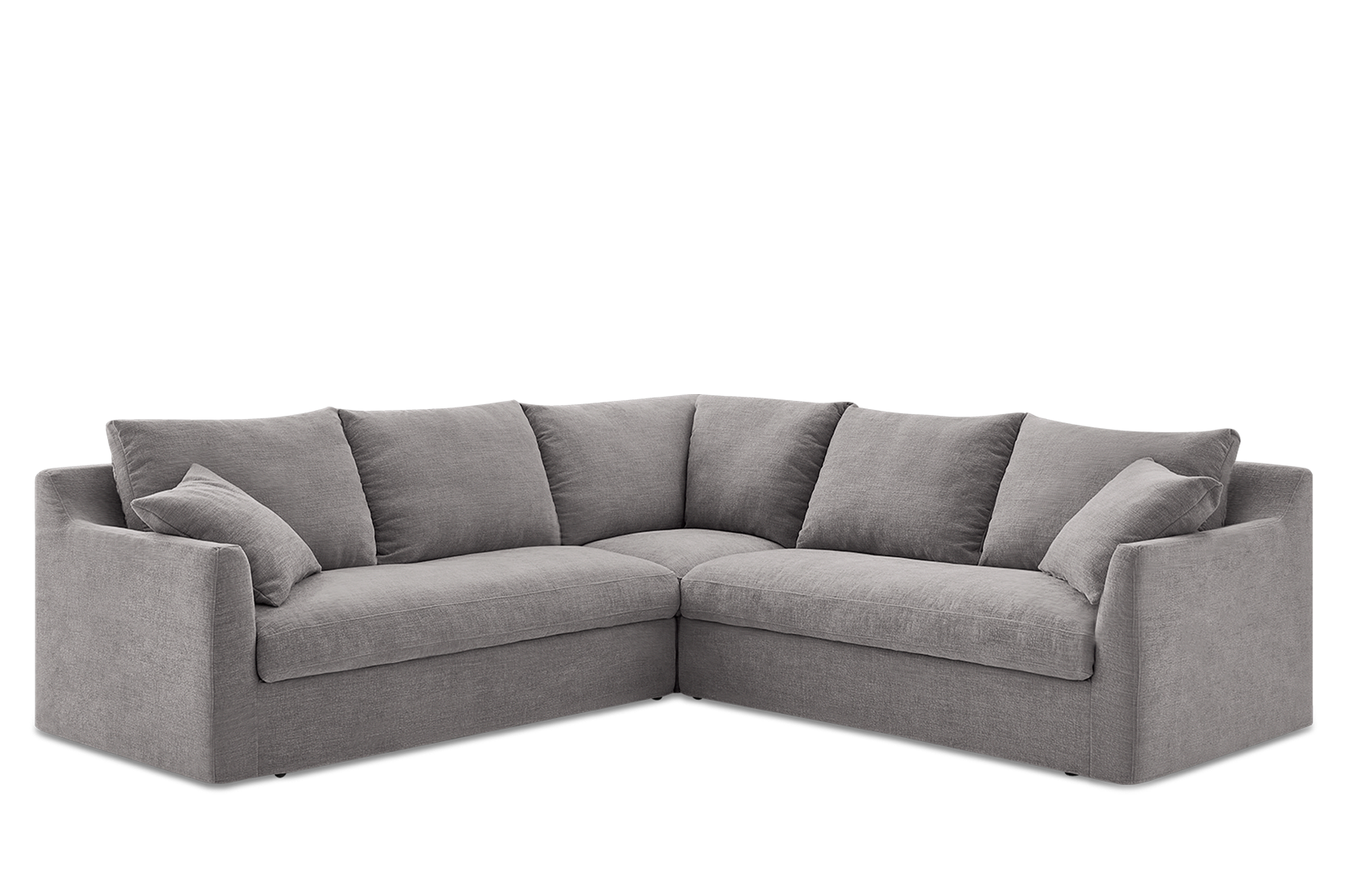 Agnes Slipcover Storage L-Shaped Sectional Sofa, (Sadie) Ash