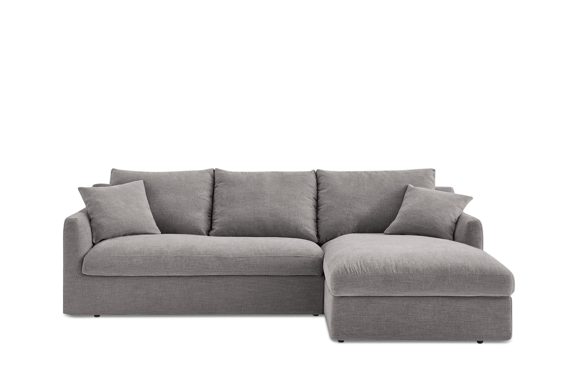 Agnes Chaise Sectional Sofa Bed Right Facing, (Sadie) Ash