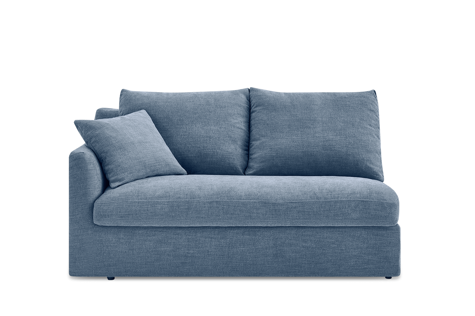 Agnes Slipcover Storage Left Arm 2 Seater Sofa, (Sadie) Dusty Blue