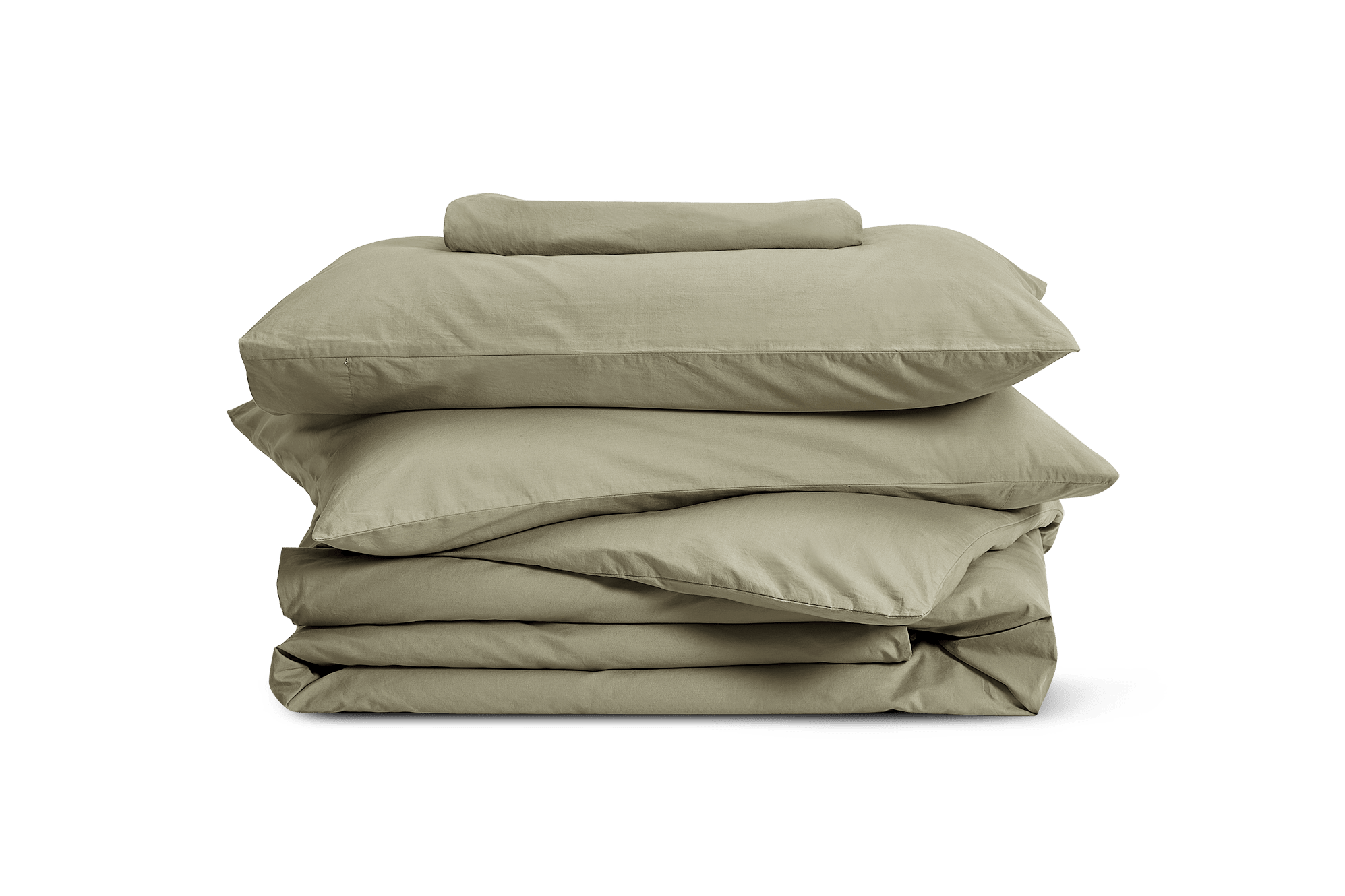 Classic Cotton Percale King Size Sheet Set and Duvet Cover, Clay