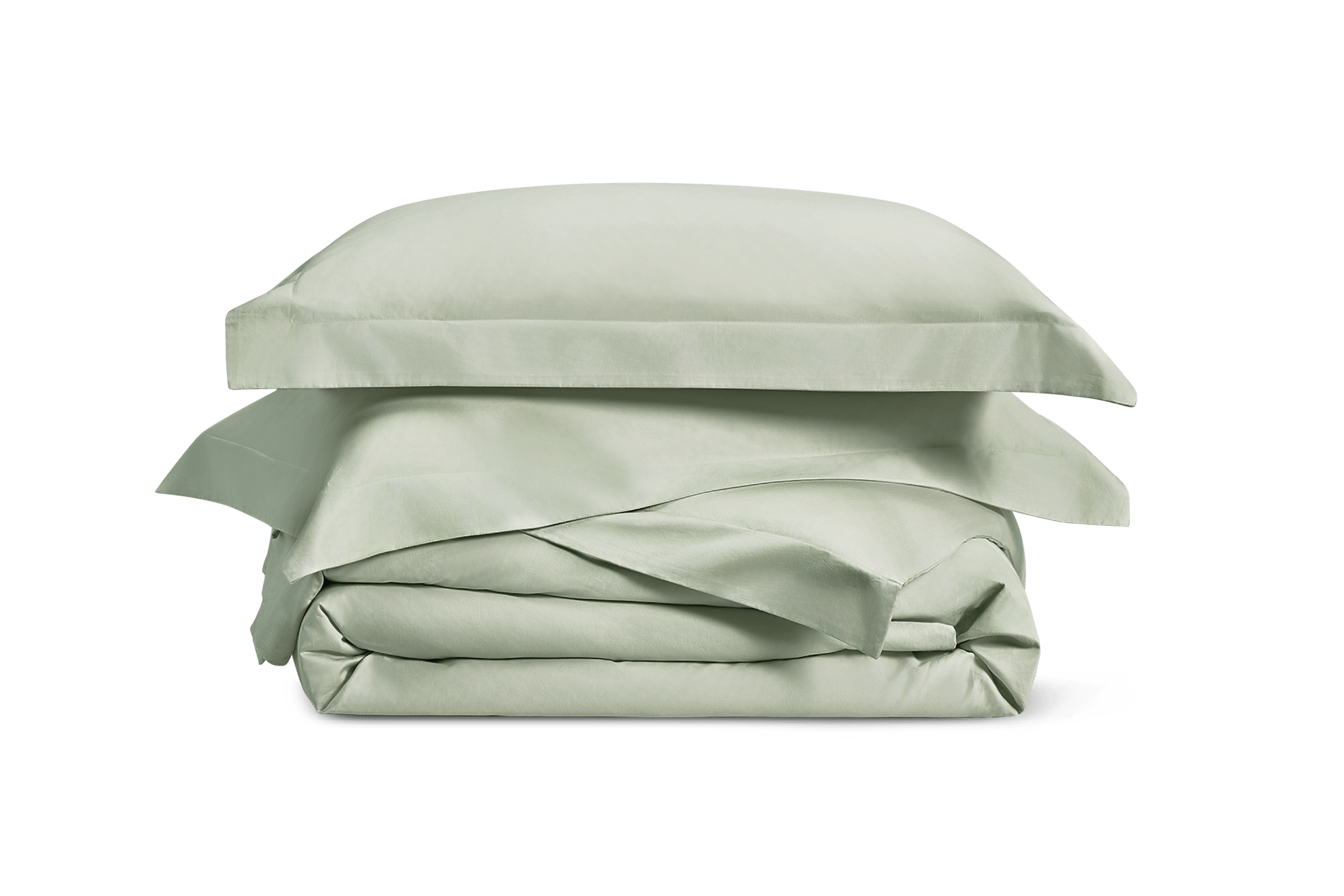 Luxe Egyptian Cotton Sateen Queen Duvet Cover & Pillowcase Set, Sage