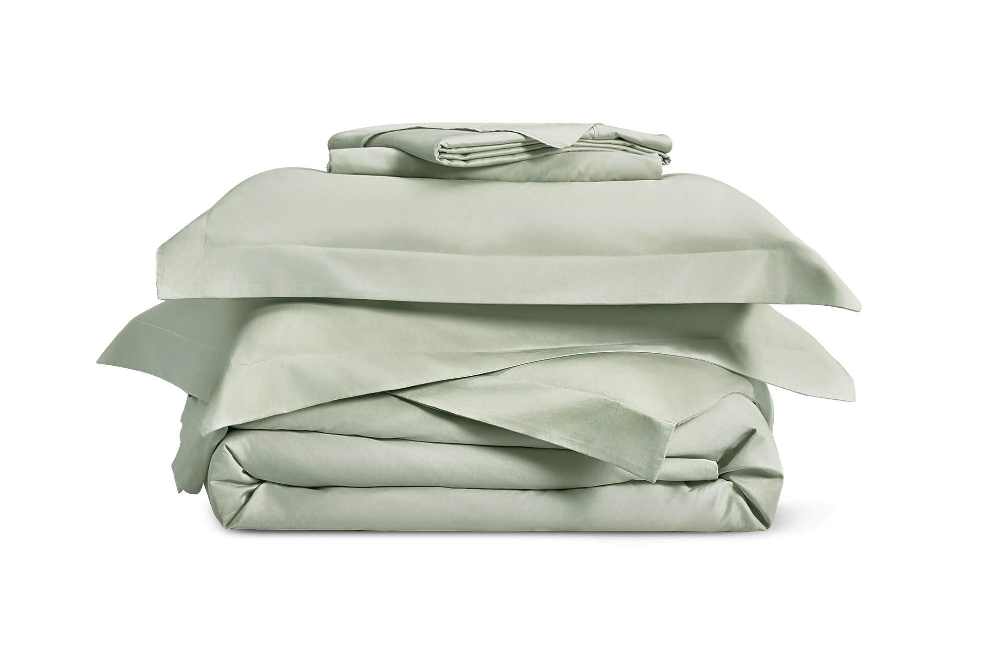 Luxe Egyptian Cotton Sateen Queen Sheet Set & Duvet Cover, Sage