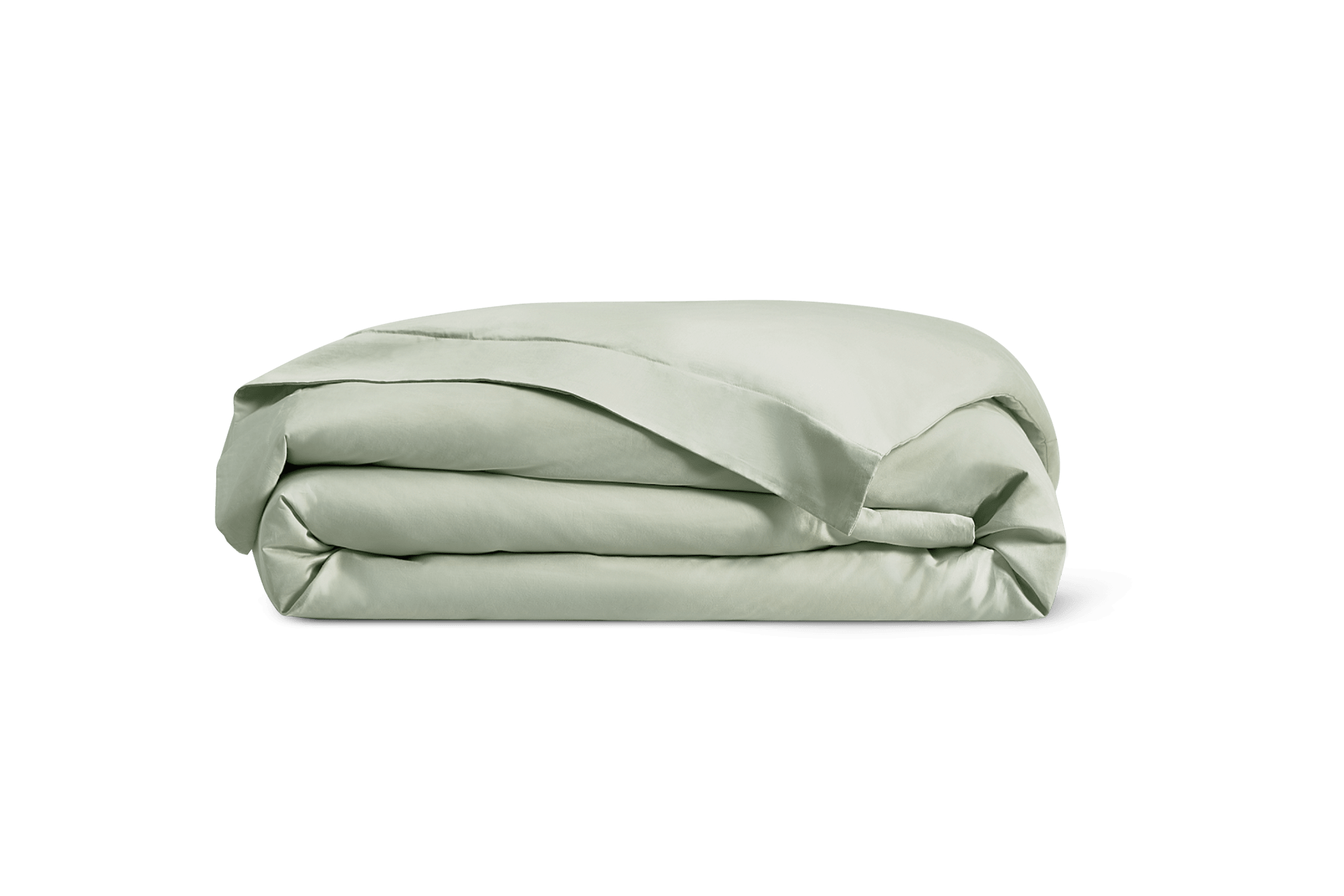 Luxe Egyptian Cotton Sateen Queen Duvet Cover, Sage