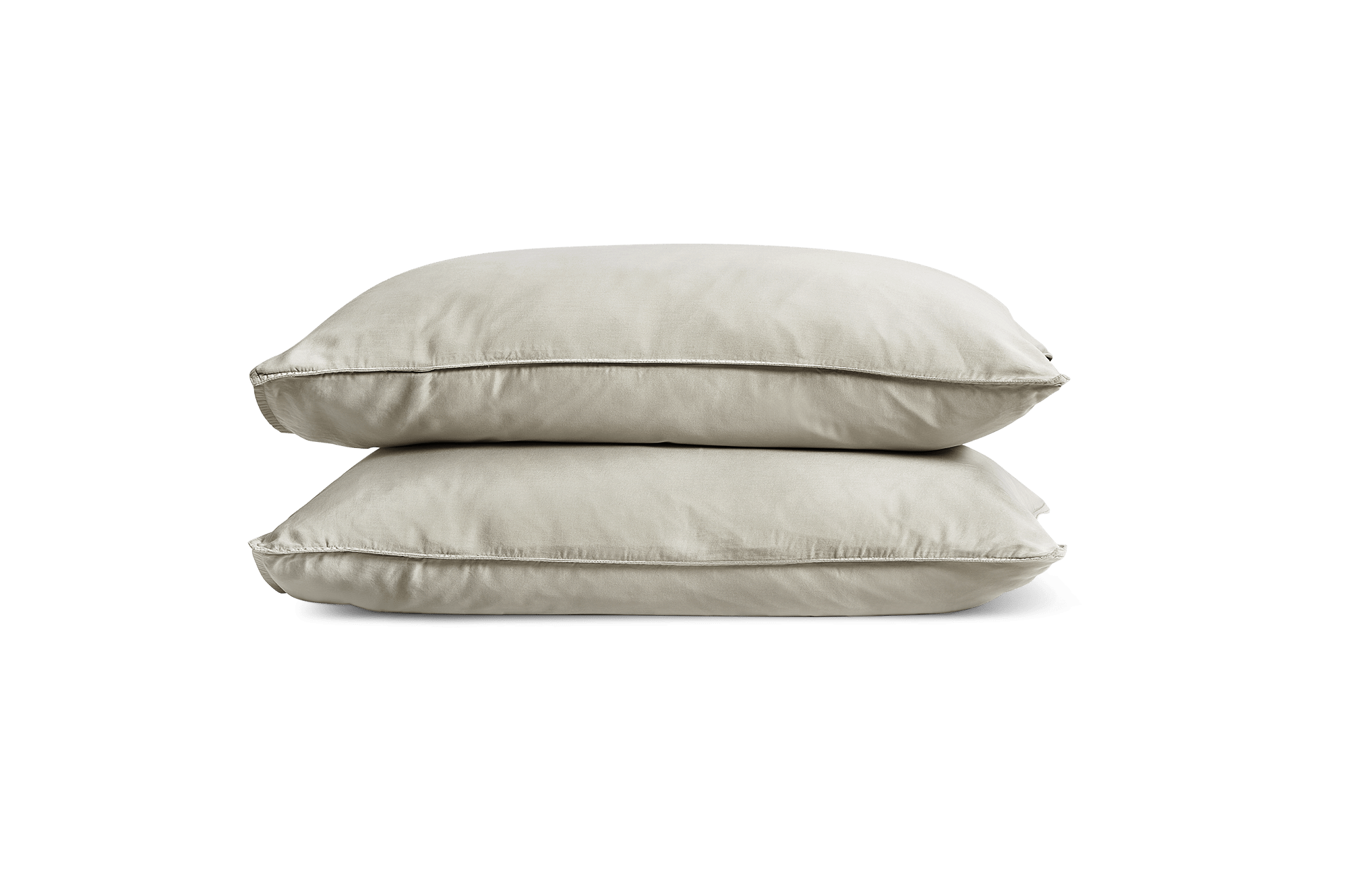Cool Lyocell Sateen Standard Size Pillowcase Set of 2, Stone
