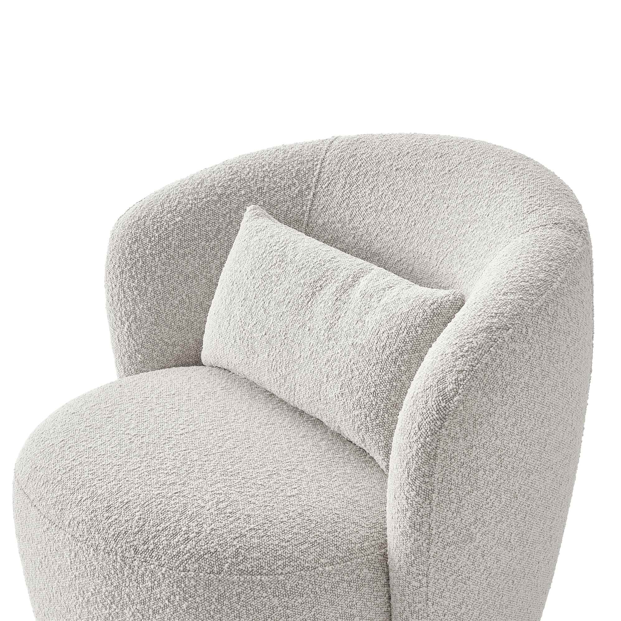 Avery Performance Bouclé Armchair with Ottoman