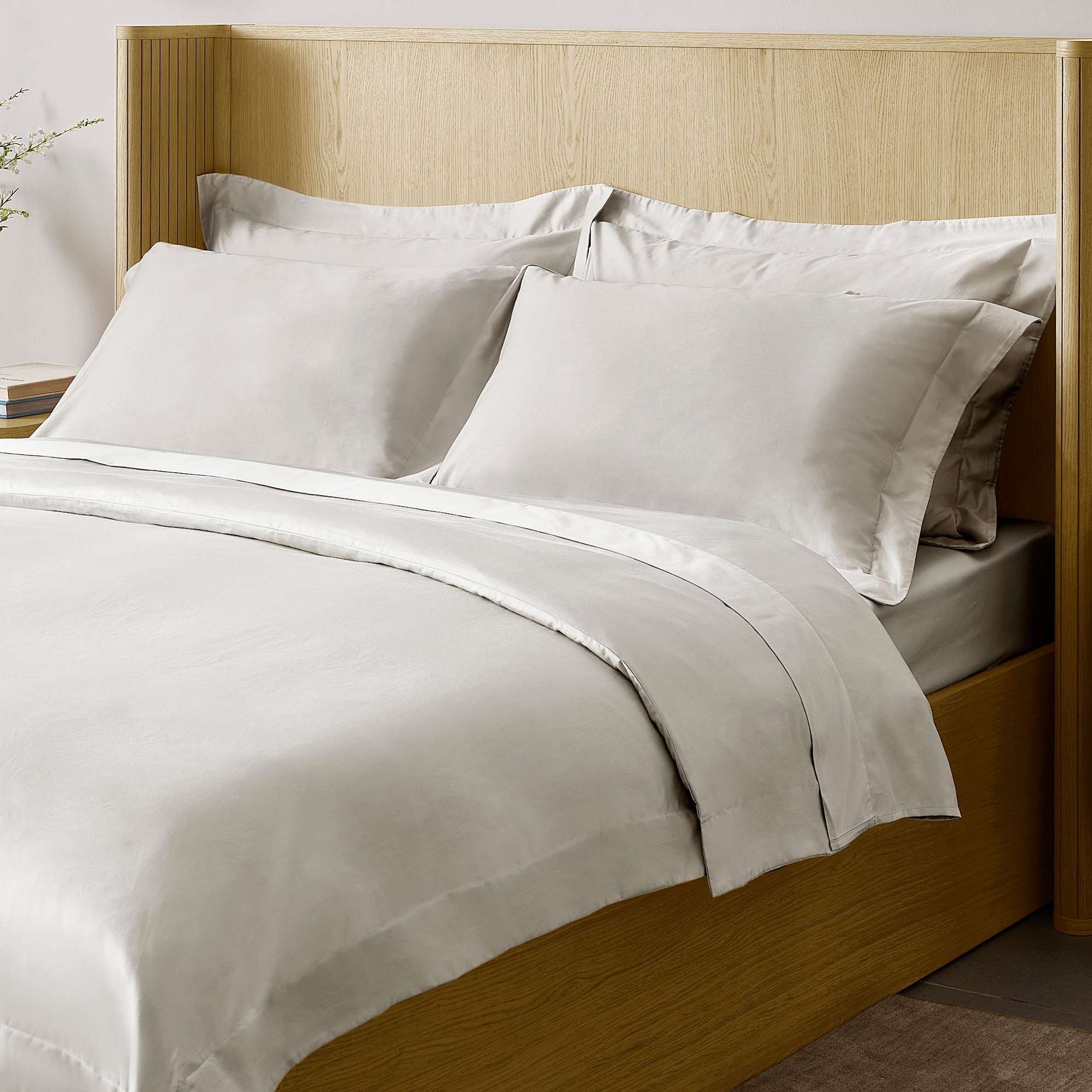 Luxe Egyptian Cotton Sateen Quilt Cover & Pillowcase Set 0