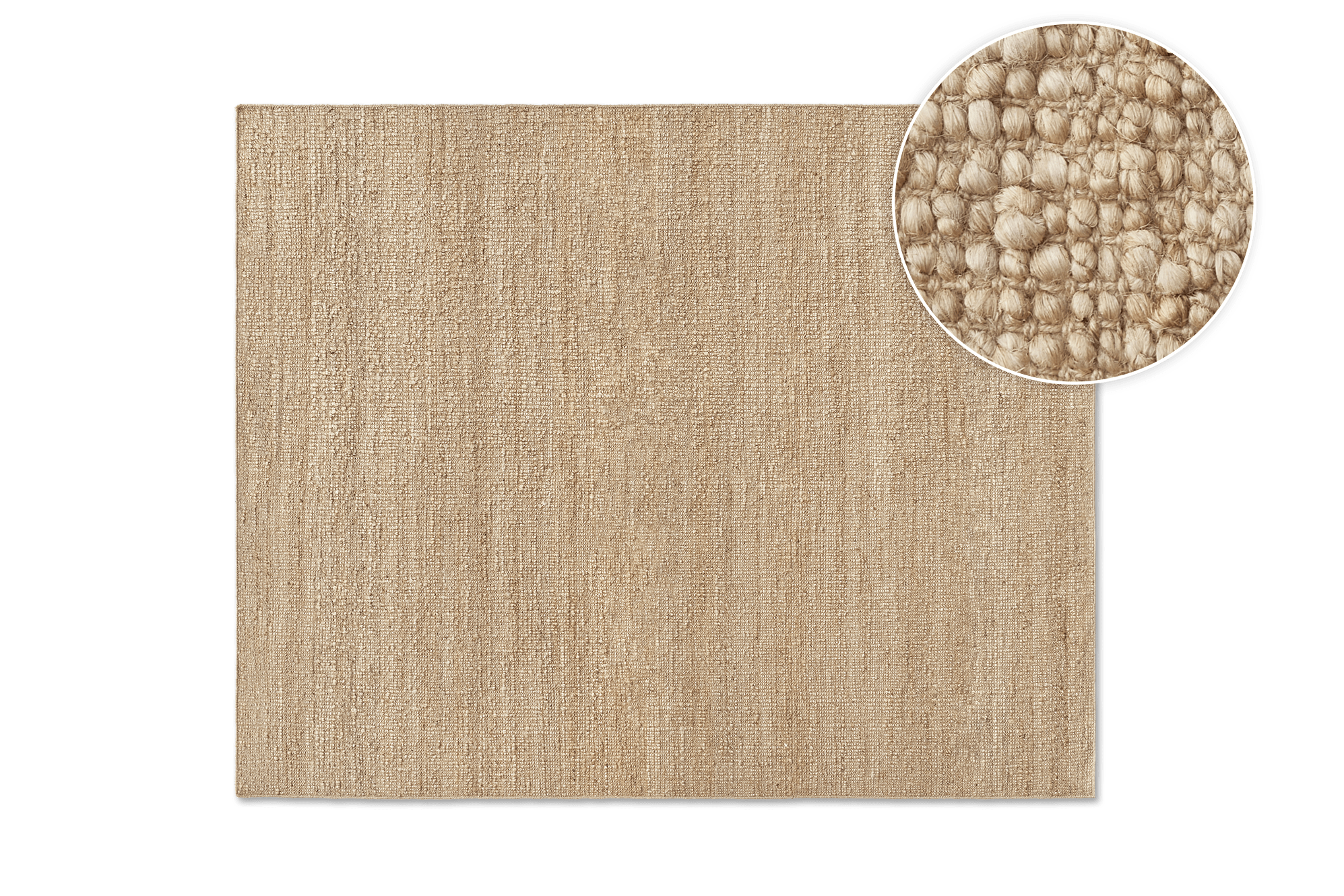 Jana Jute Area Rug, Natural, 229 x 274cm