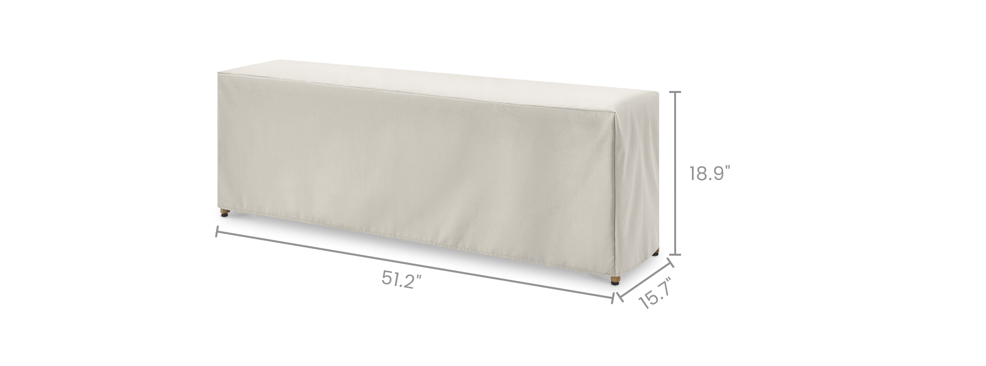 dimension of Isla Outdoor Dining Bench Cover