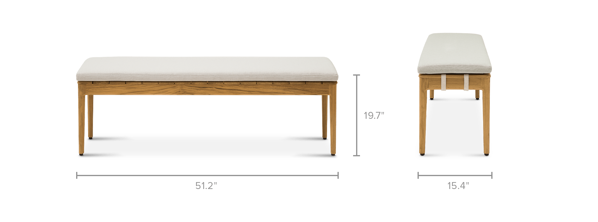 dimension of Isla Outdoor Dining Bench