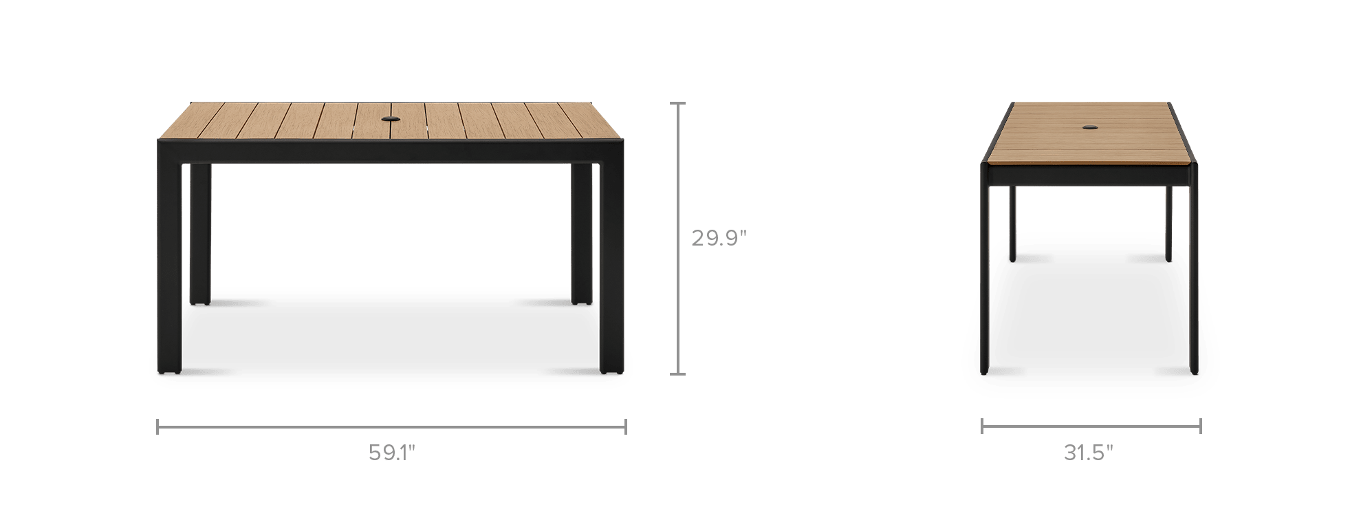 dimension of Sorrento Outdoor Dining Table