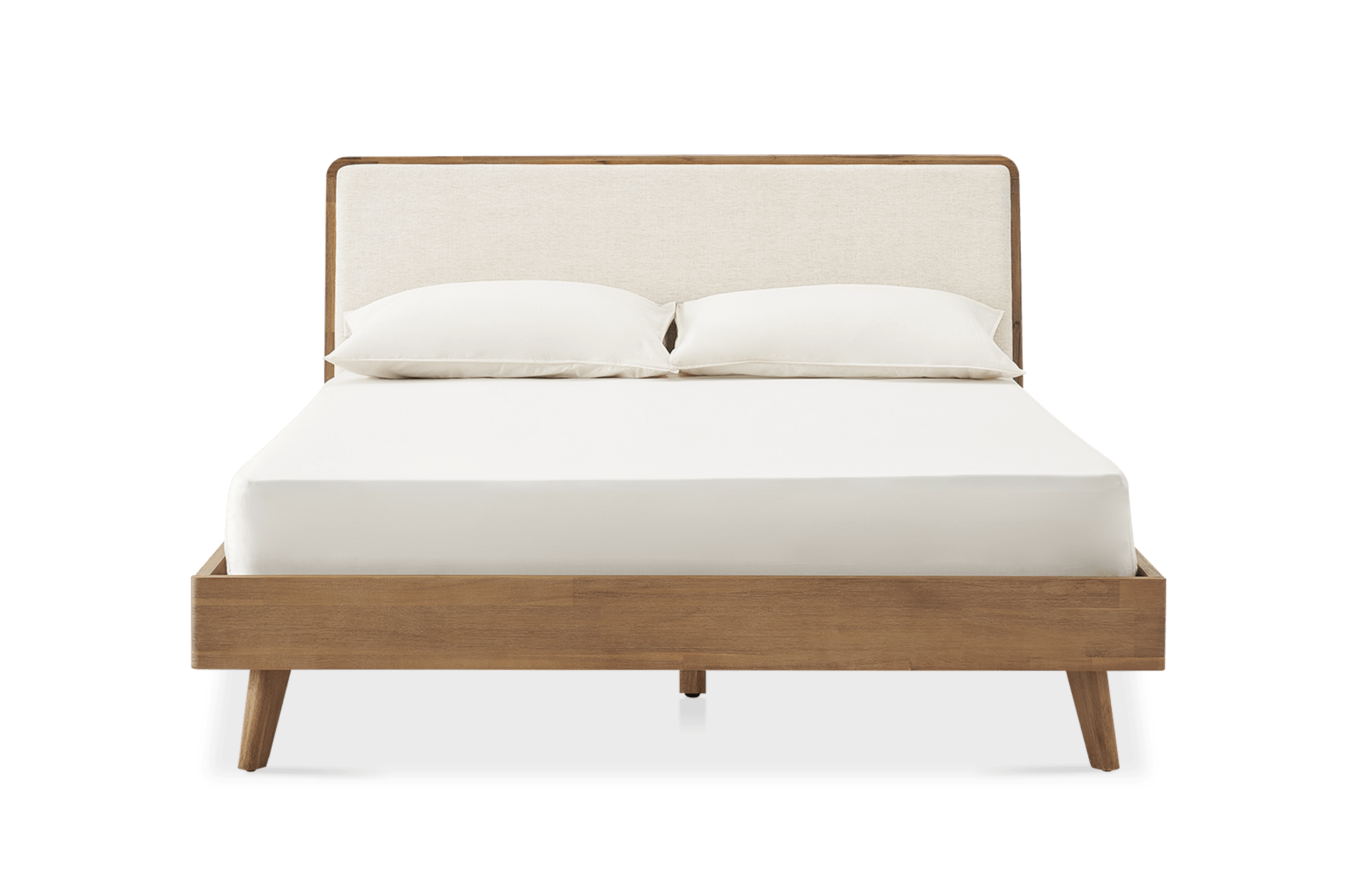 Seb Queen Bed, (Performance Twill) Creamy White