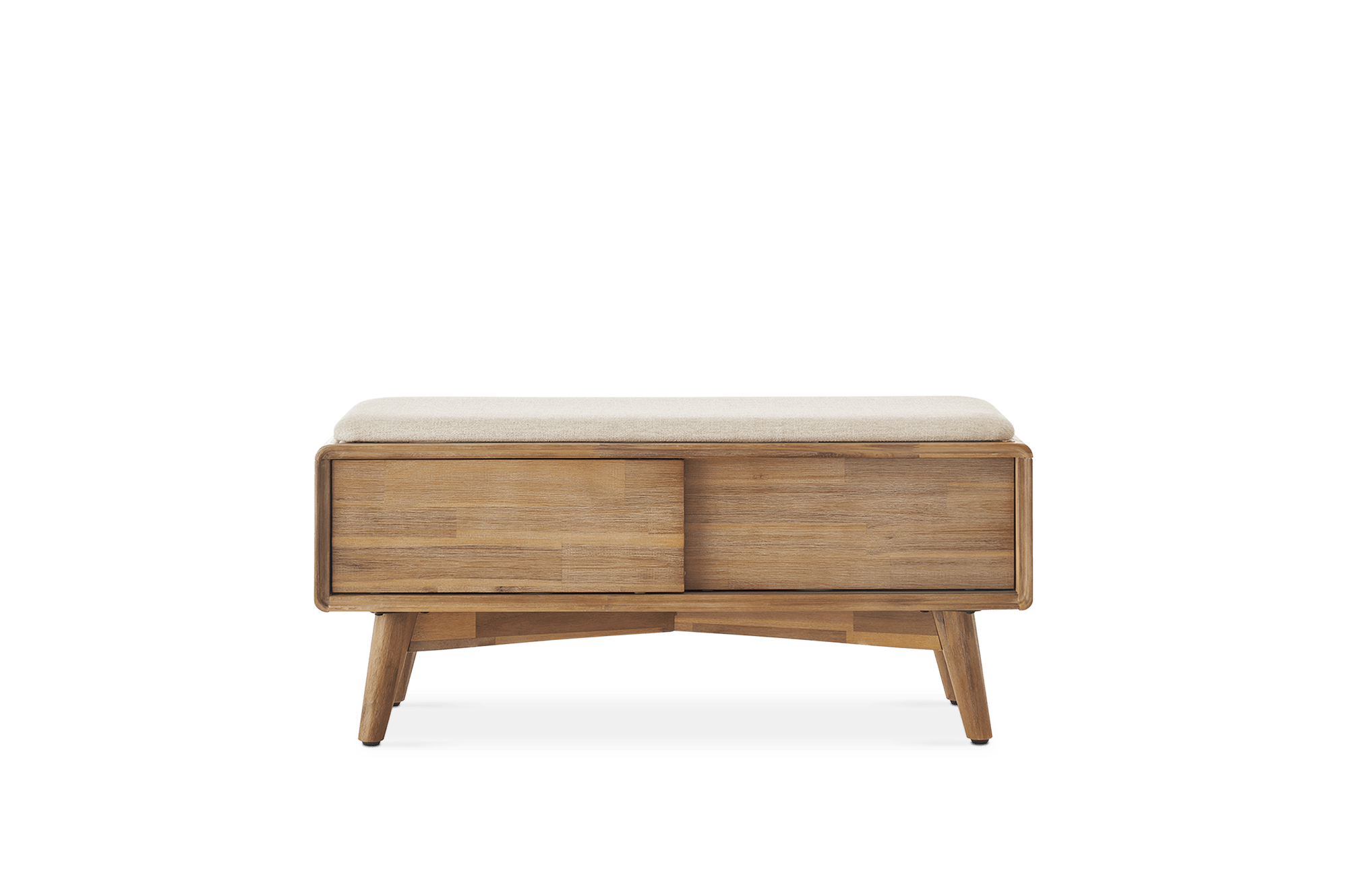 Seb 2-in-1 TV Stand & Entryway Bench 107cm, (Performance Twill) Creamy White