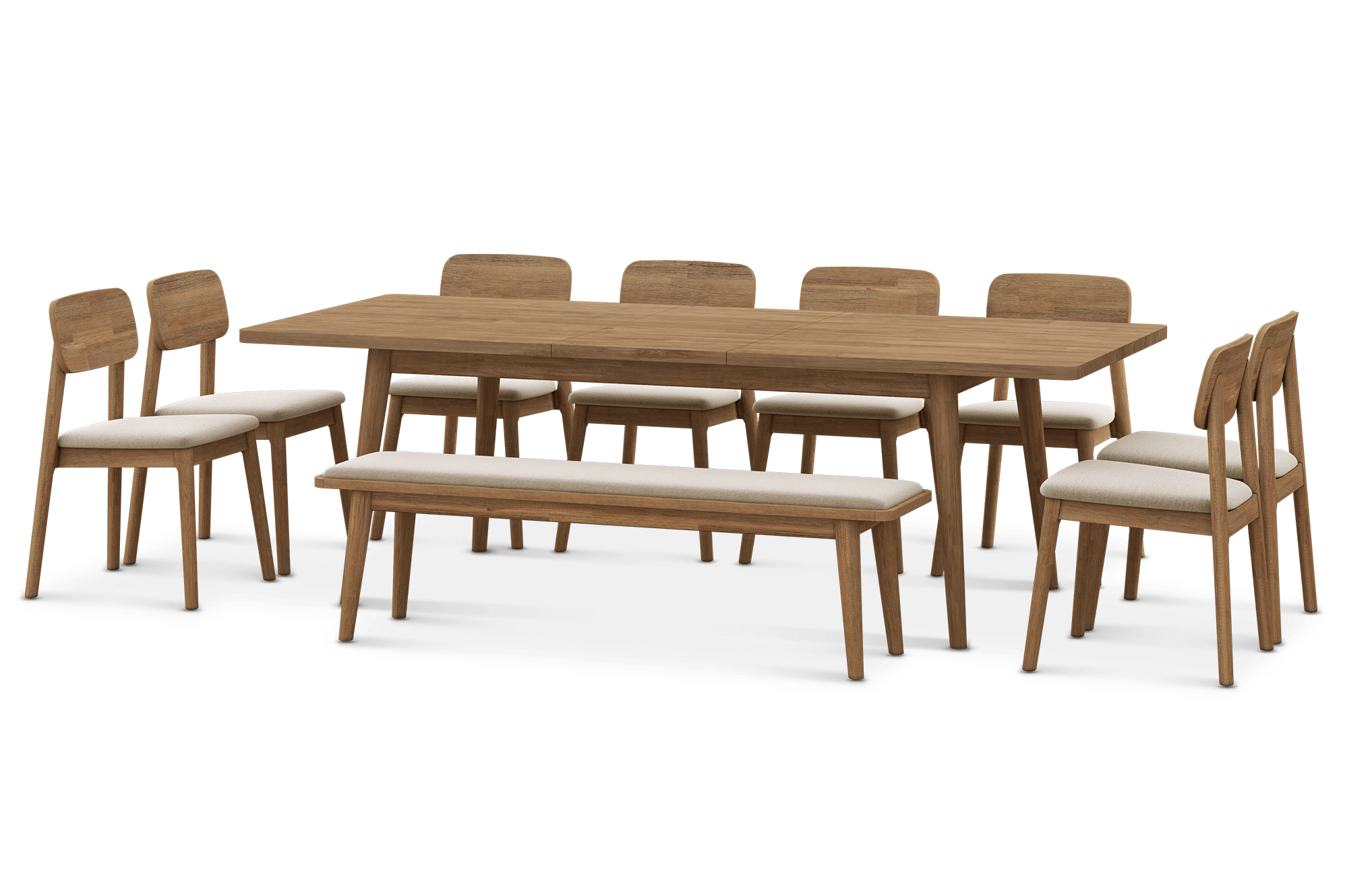 Seb Extendable Dining Set for 6-8 2