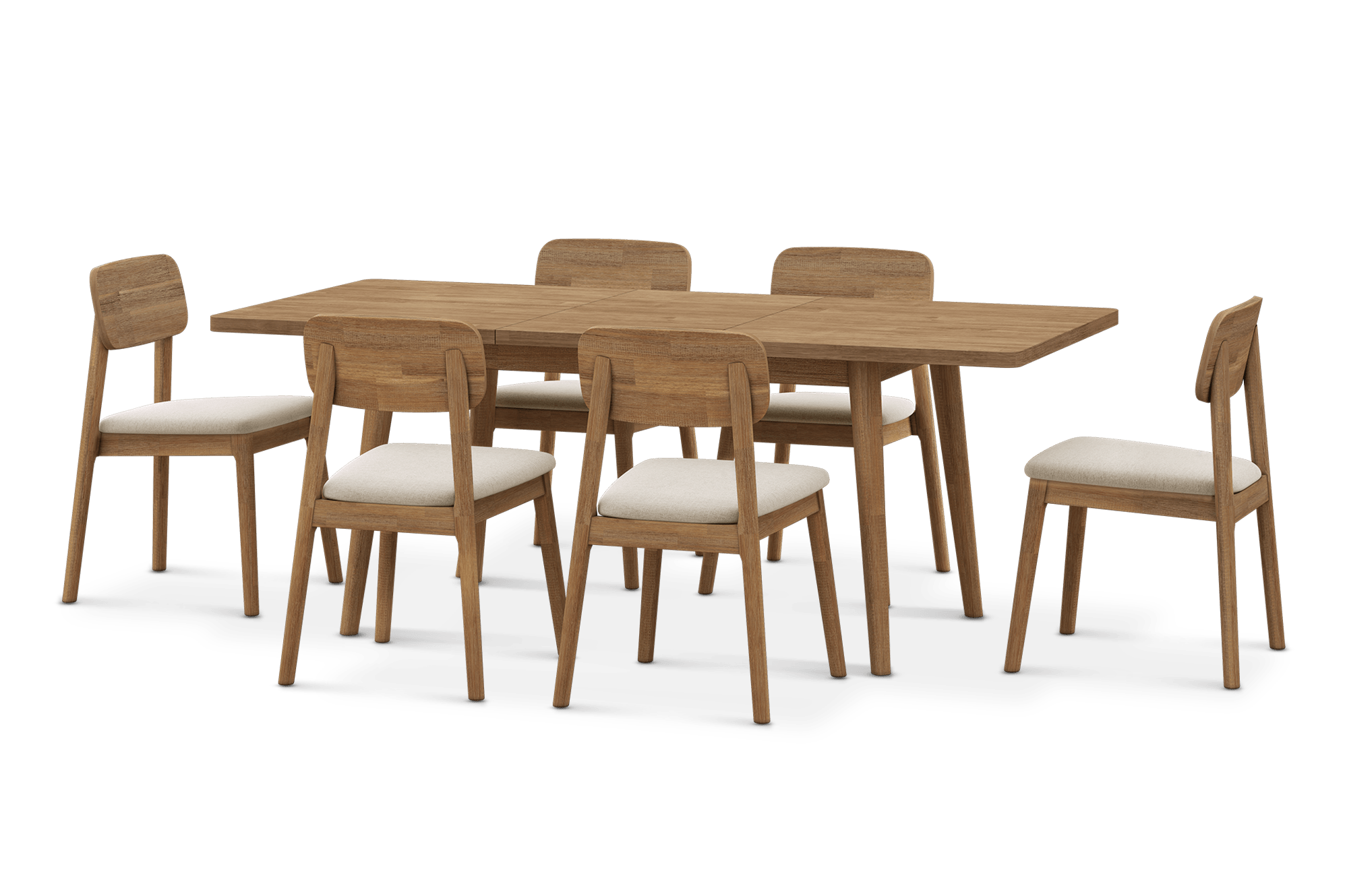 Seb Extendable Dining Set for 4-6 2