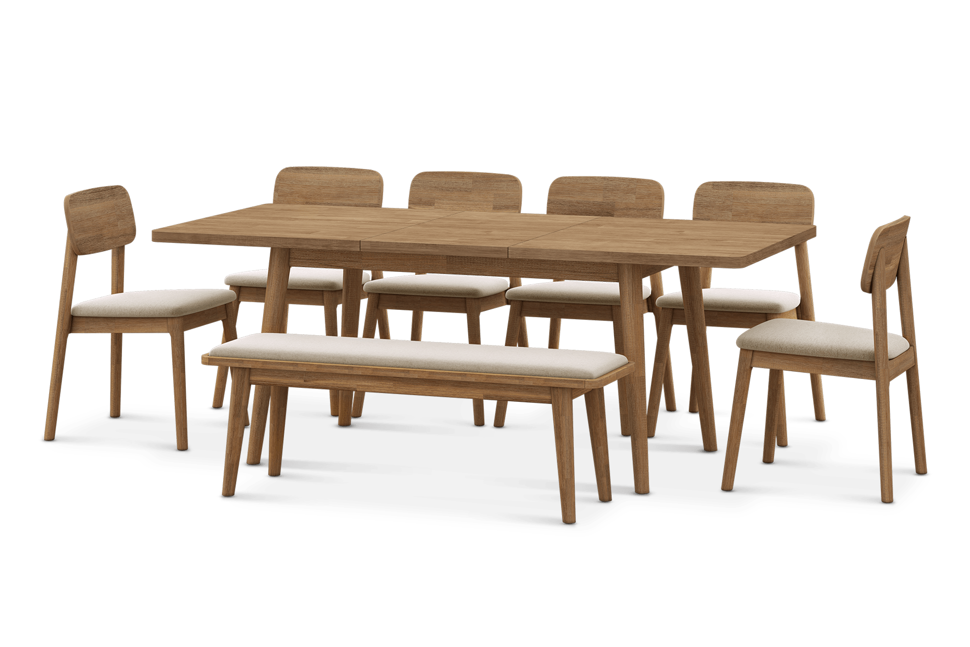 Seb Extendable Dining Set for 4-6 2