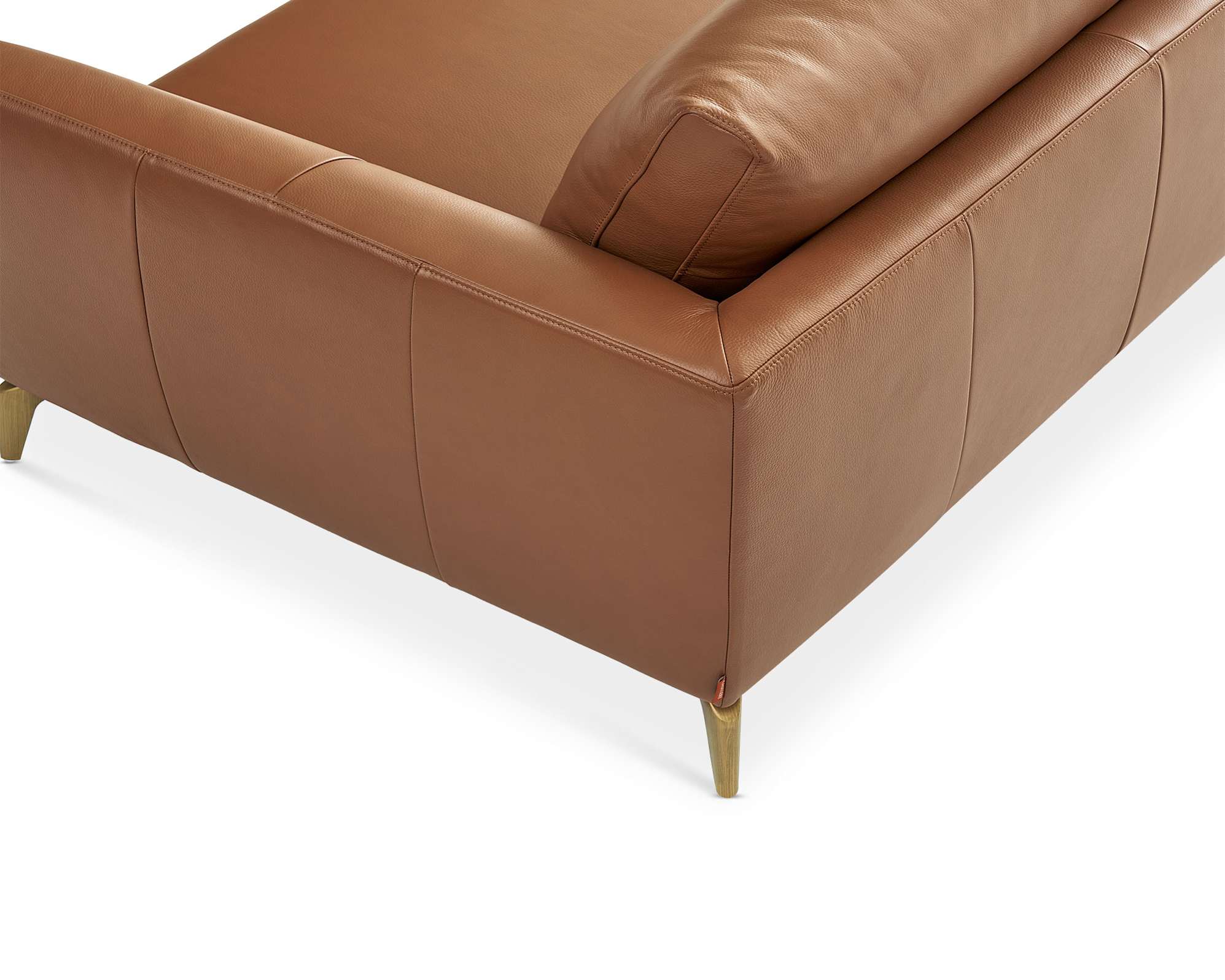 Lena Leather Left Chaise Sofa 4