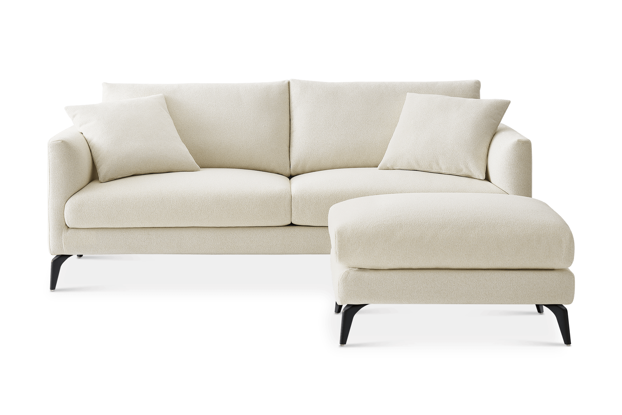 Lena Performance Fabric 3 Seater Sofa with Ottoman