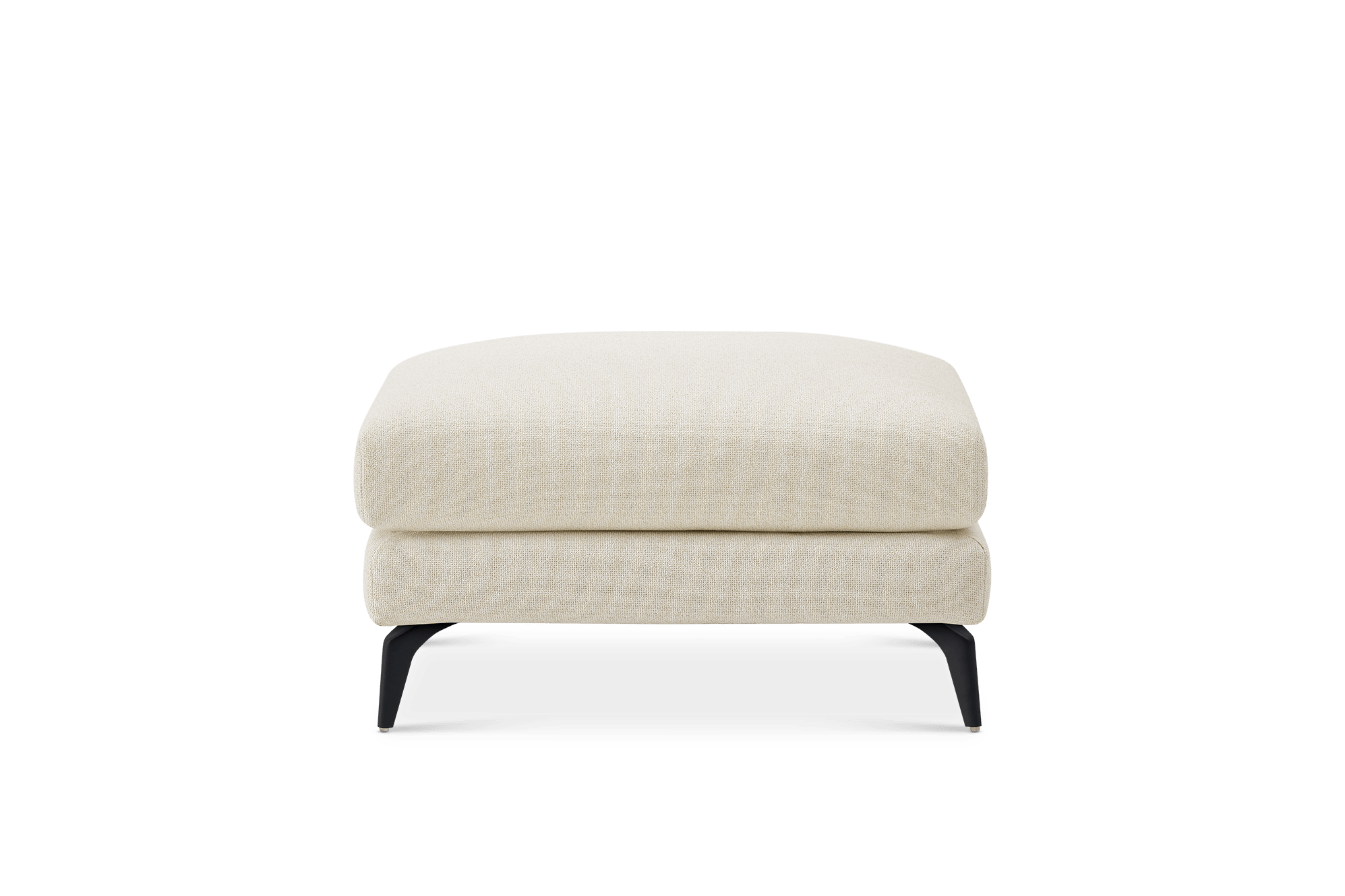 Lena Ottoman, (Performance Hugo) Cream (Matte Black Legs)