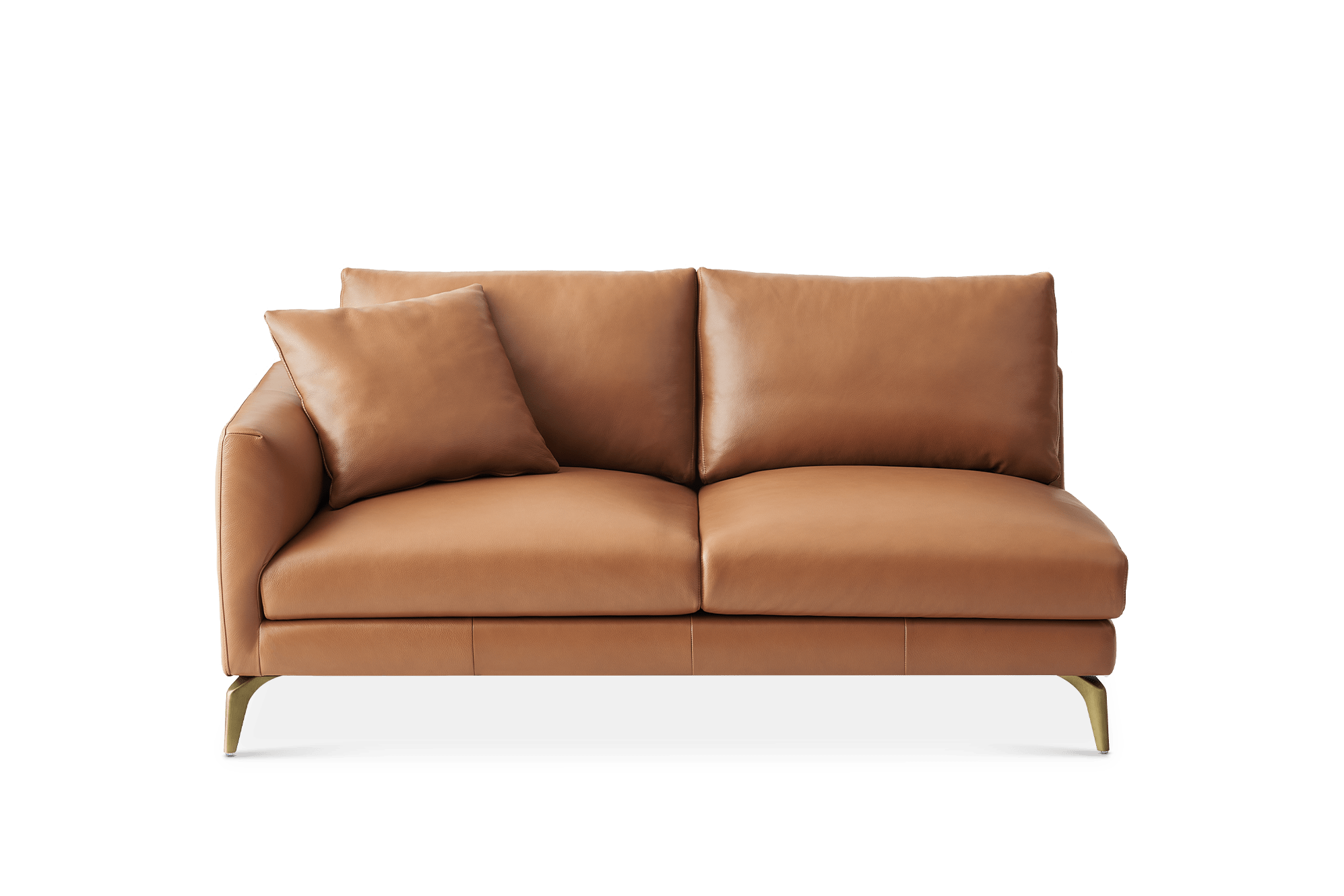 Lena Leather Left Arm 2 Seater Sofa 0