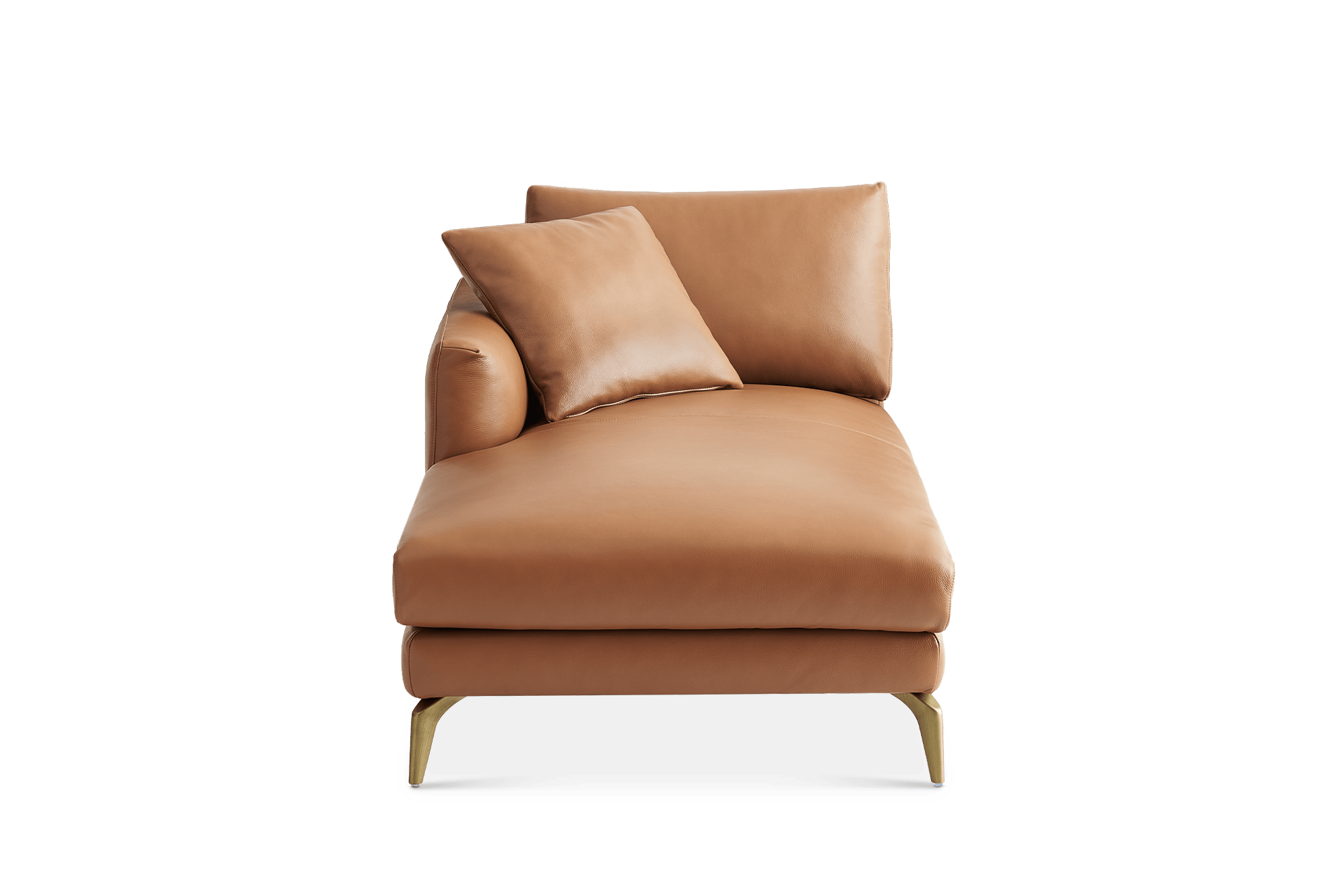 Lena Leather Left Chaise Sofa 0