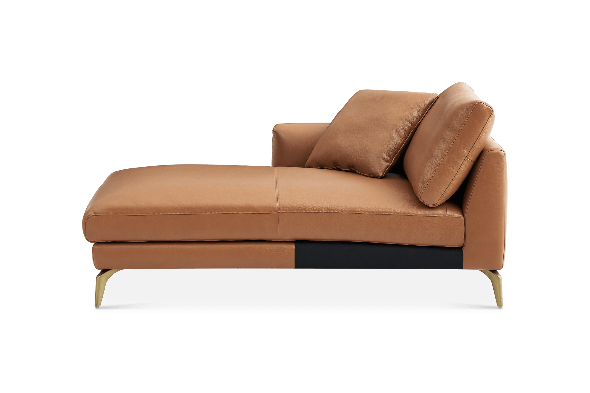 Lena Leather Left Chaise Sofa 8