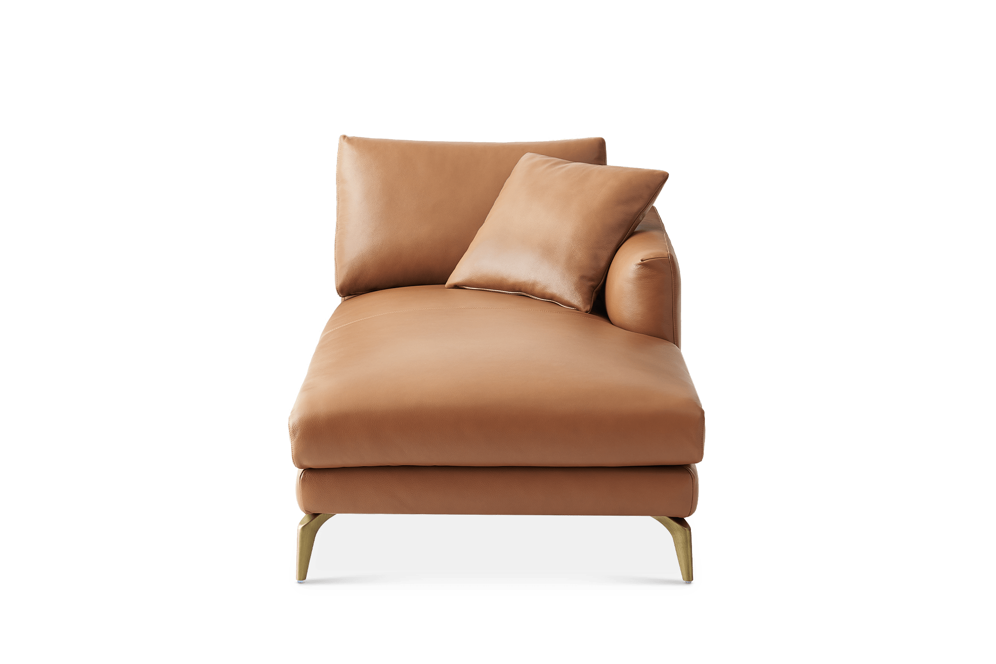 Lena Leather Right Chaise Sofa 0