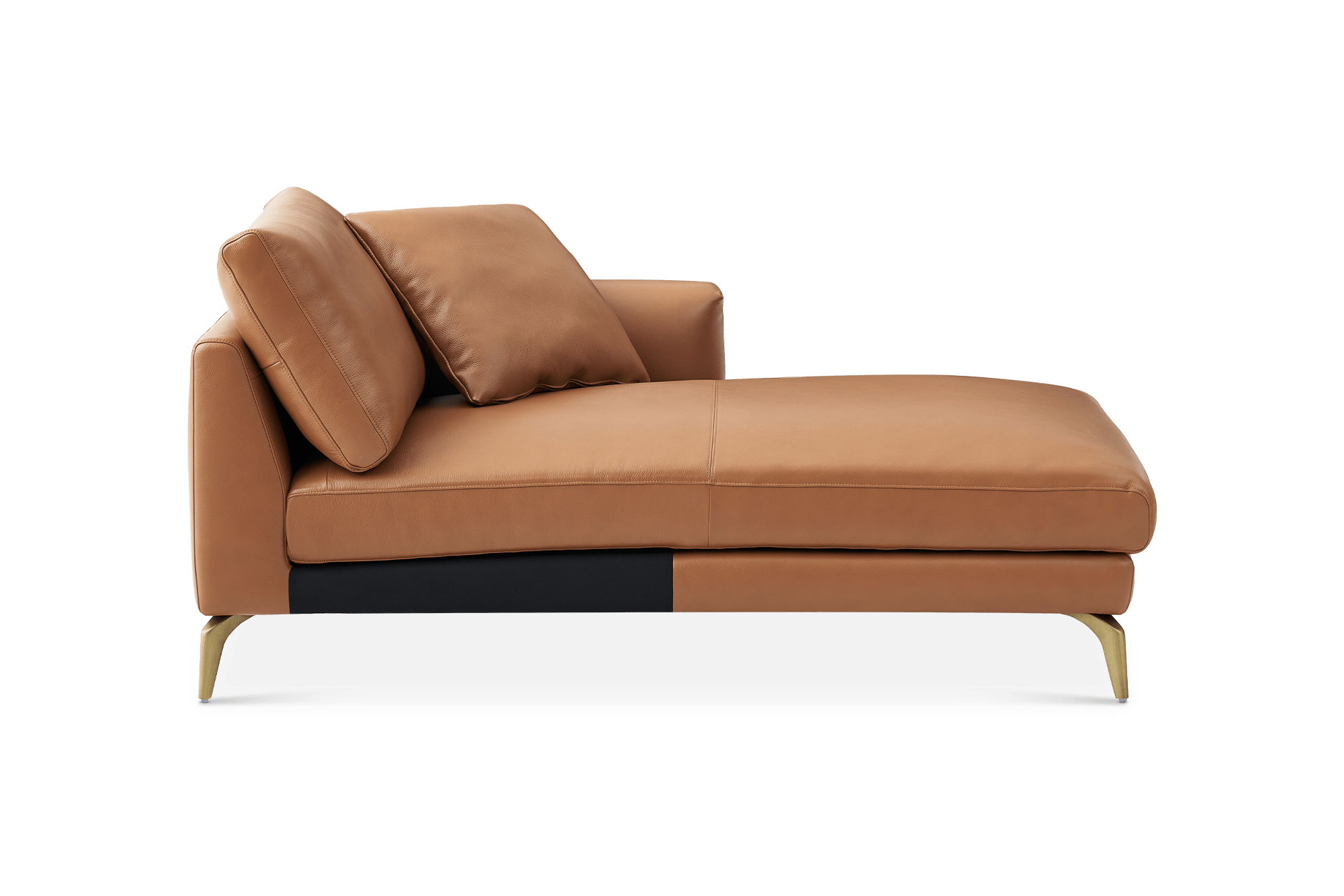 Lena Leather Right Chaise Sofa 8