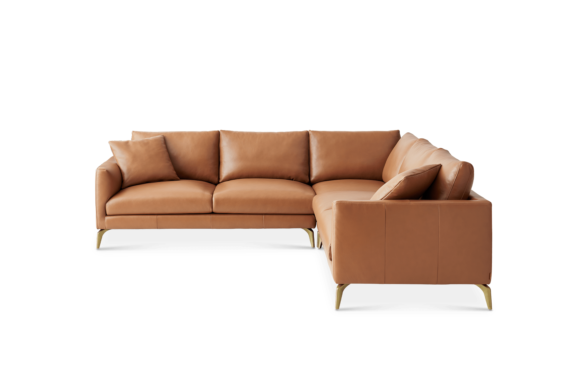 Lena Leather L-Shape Sectional Sofa 7