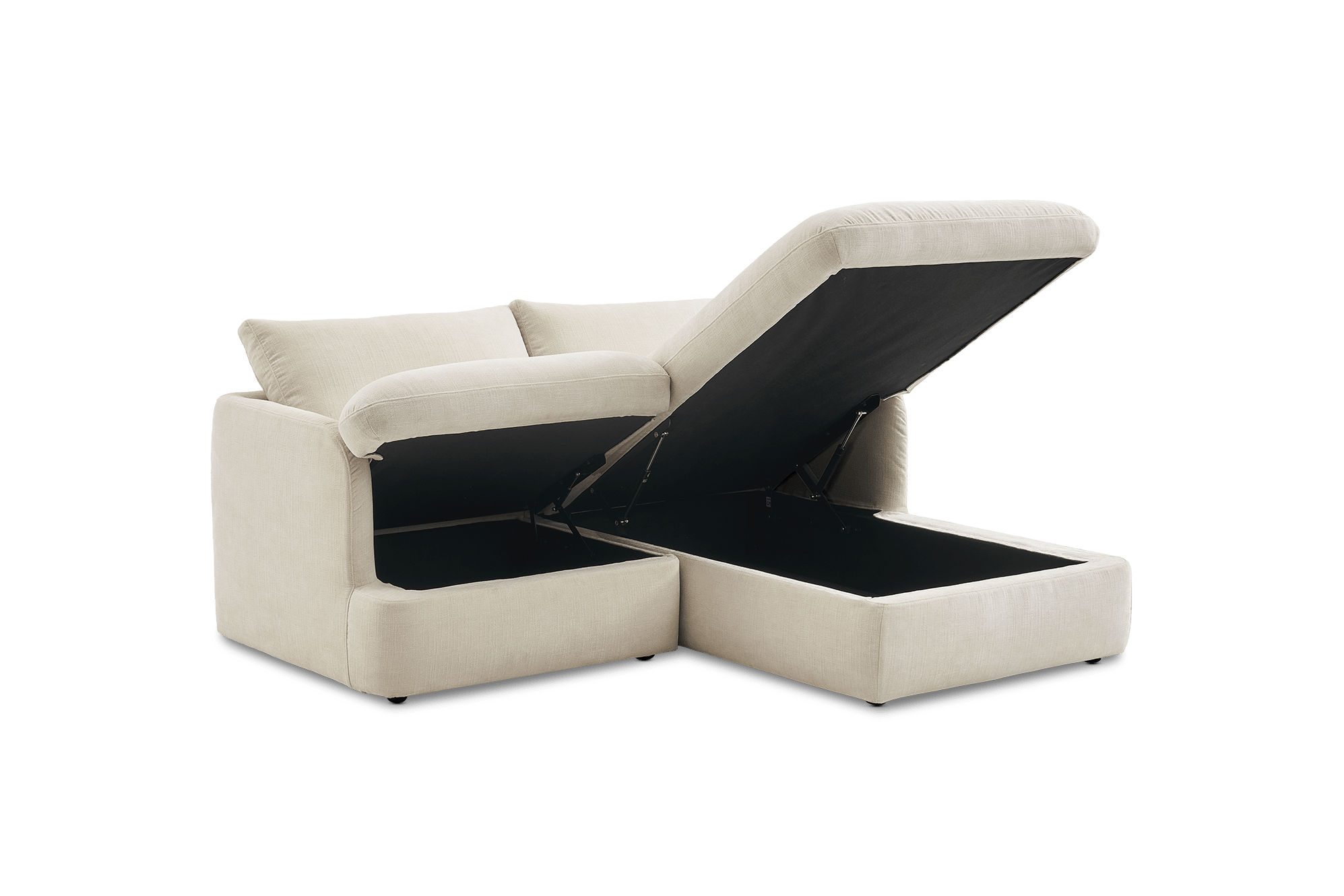 Ollie Storage Small Chaise Sectional Sofa 3