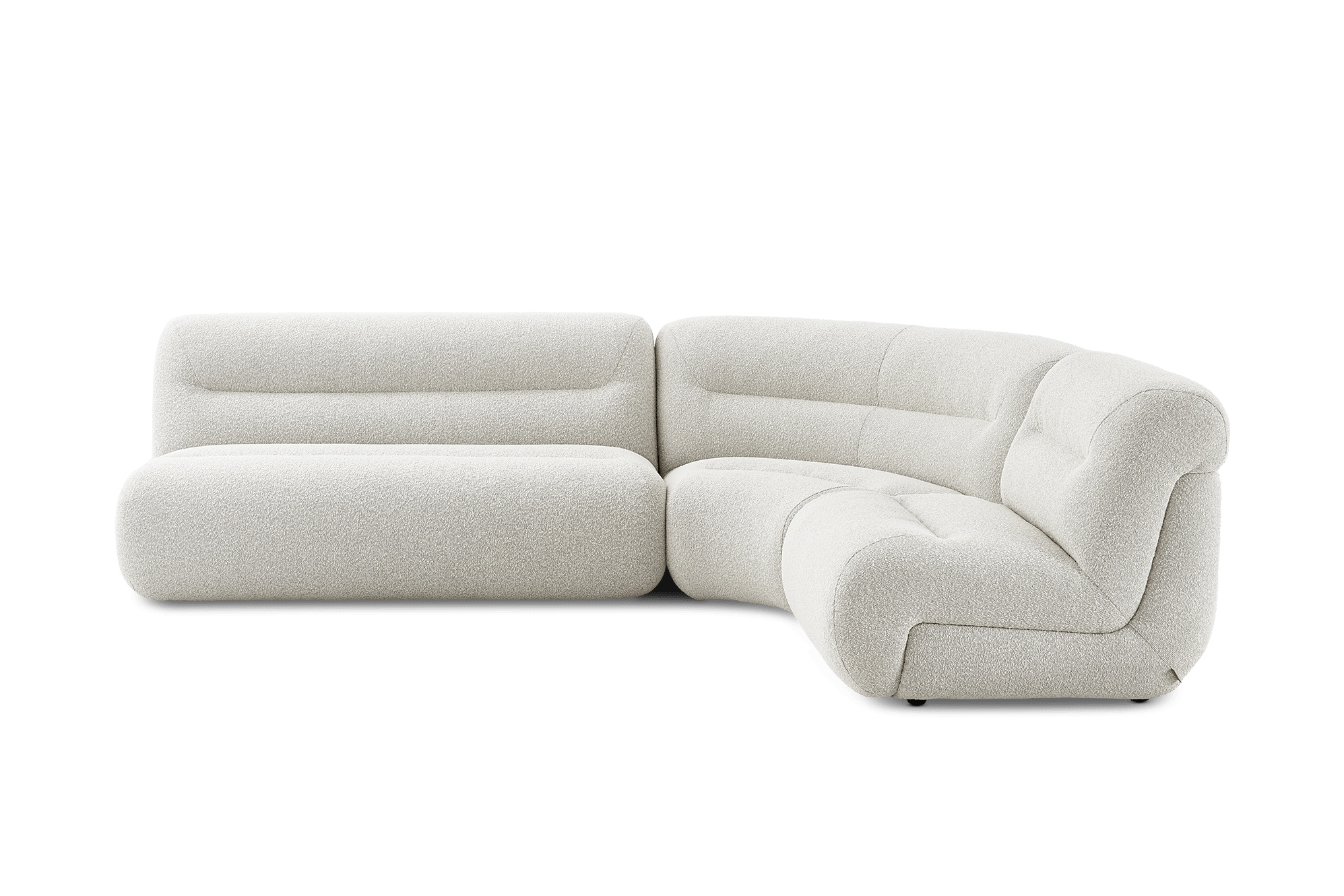 Tovi 3-Piece Chaise Sectional Sofa, (Performance Infinity Boucle) White Quartz