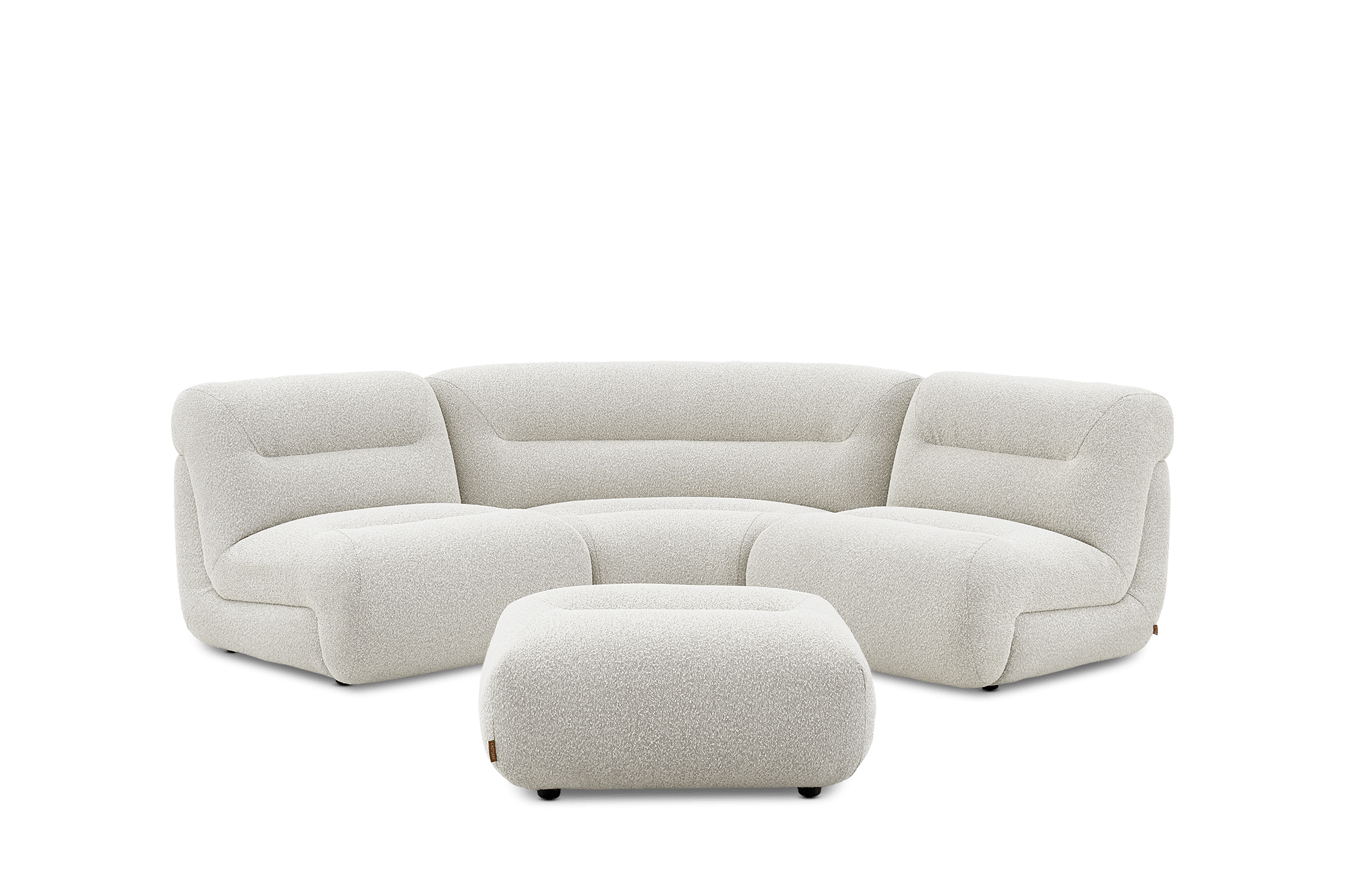 Tovi Performance Boucle 3-Piece Sectional Sofa with Ottoman 2