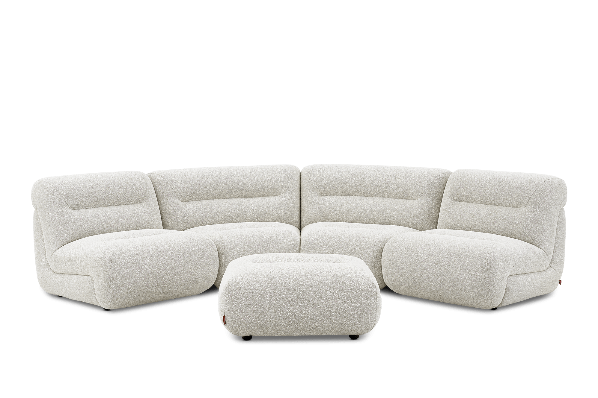 Tovi Performance Boucle 4-Piece Sectional Sofa with Ottoman 2