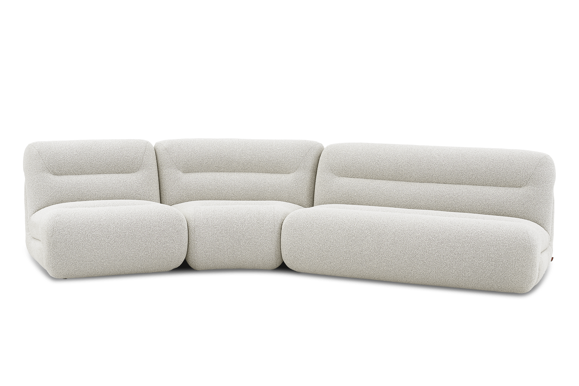 Tovi Angled Chaise Sectional Sofa, (Performance Infinity Boucle) White Quartz