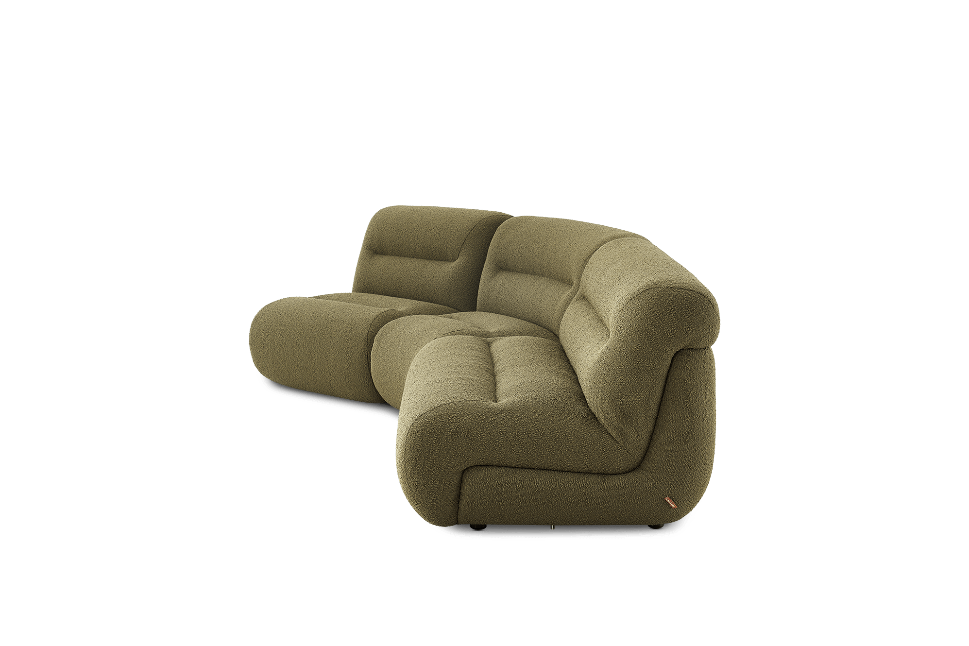 Tovi Performance Boucle Angled Chaise Sectional Sofa 13