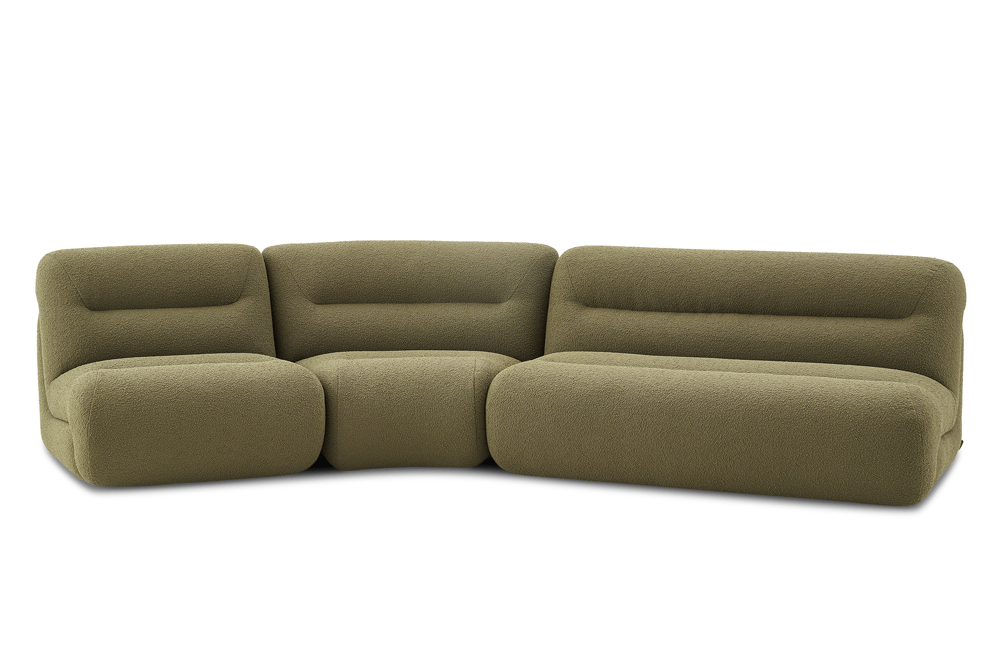 Tovi Performance Boucle Angled Chaise Sectional Sofa