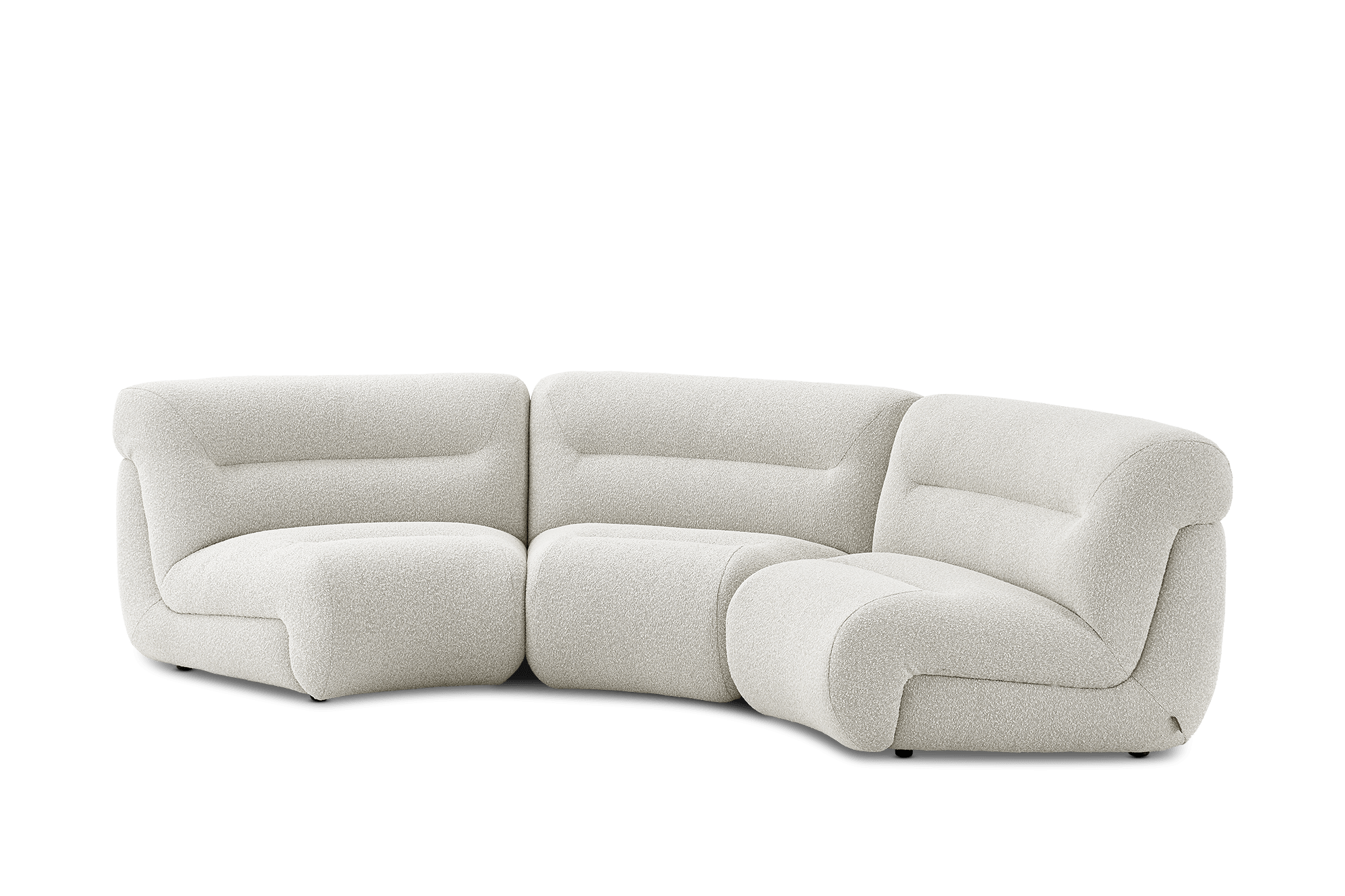 Tovi Performance Boucle Curve 3 Seater Sofa 10
