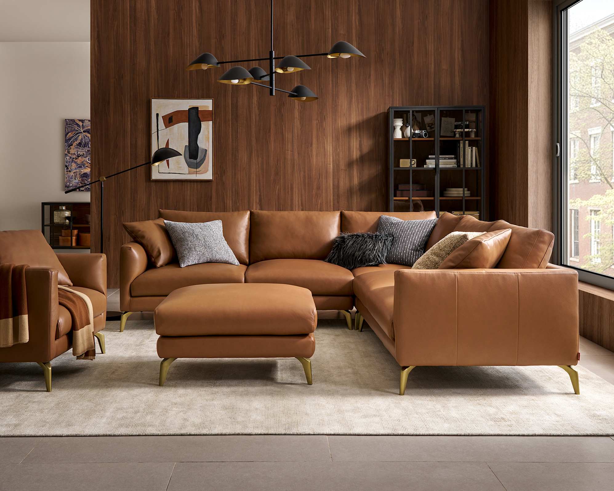 Lena Leather Corner Sofa 2