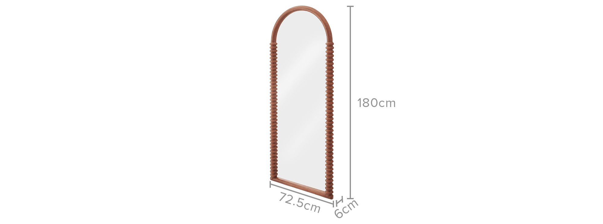 dimension of Lucille Arch Floor Mirror