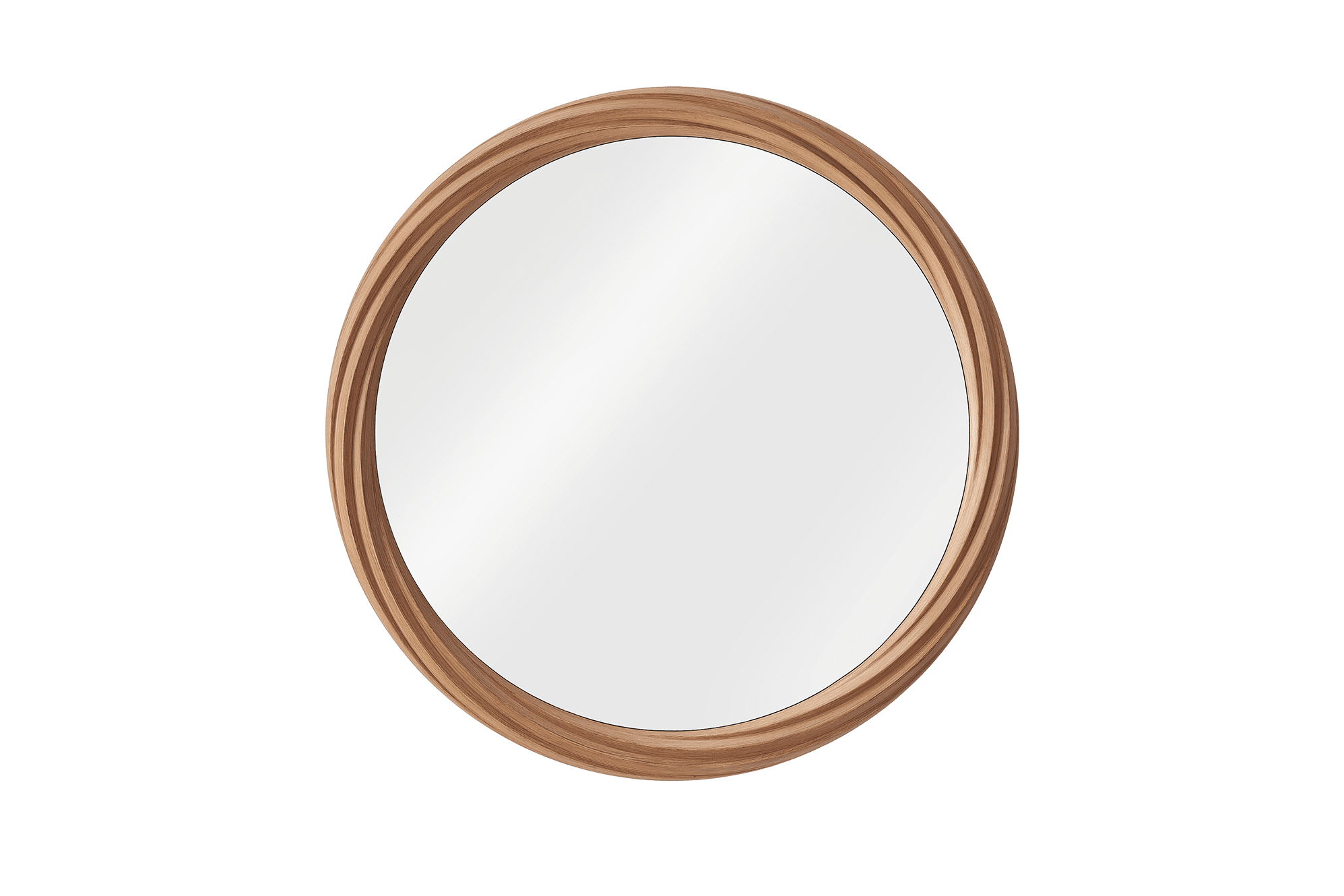Serra PU Wall Mirror, Dia. 33.5", Dark Color